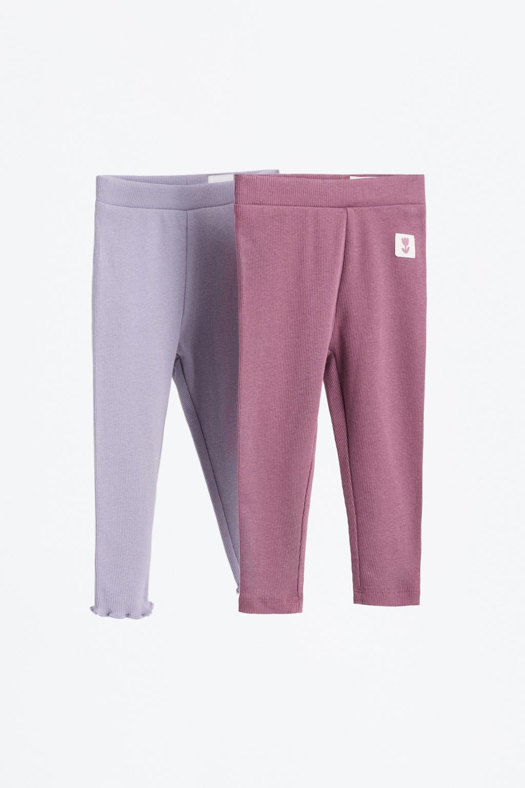 2-pack of ribbed leggings
