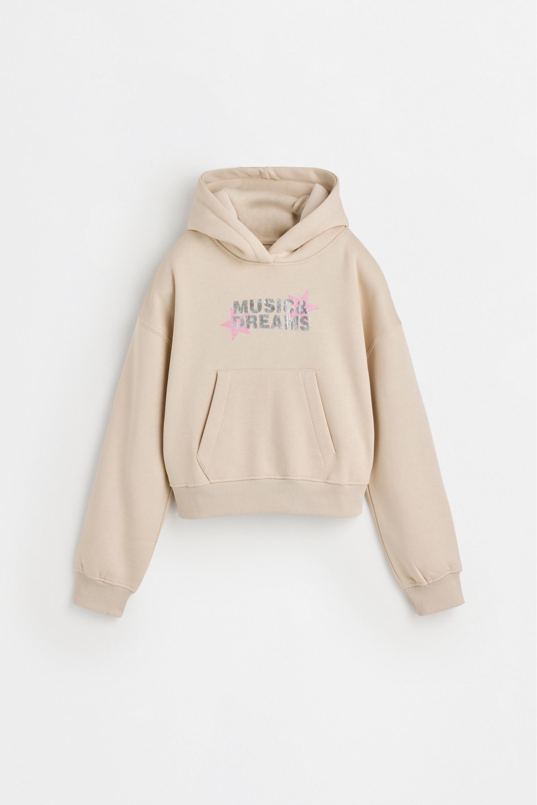 Cropped hoodie — CREAM