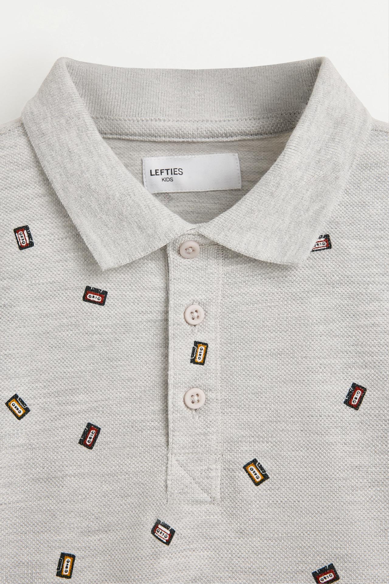 Printed polo shirt — GREY MARL