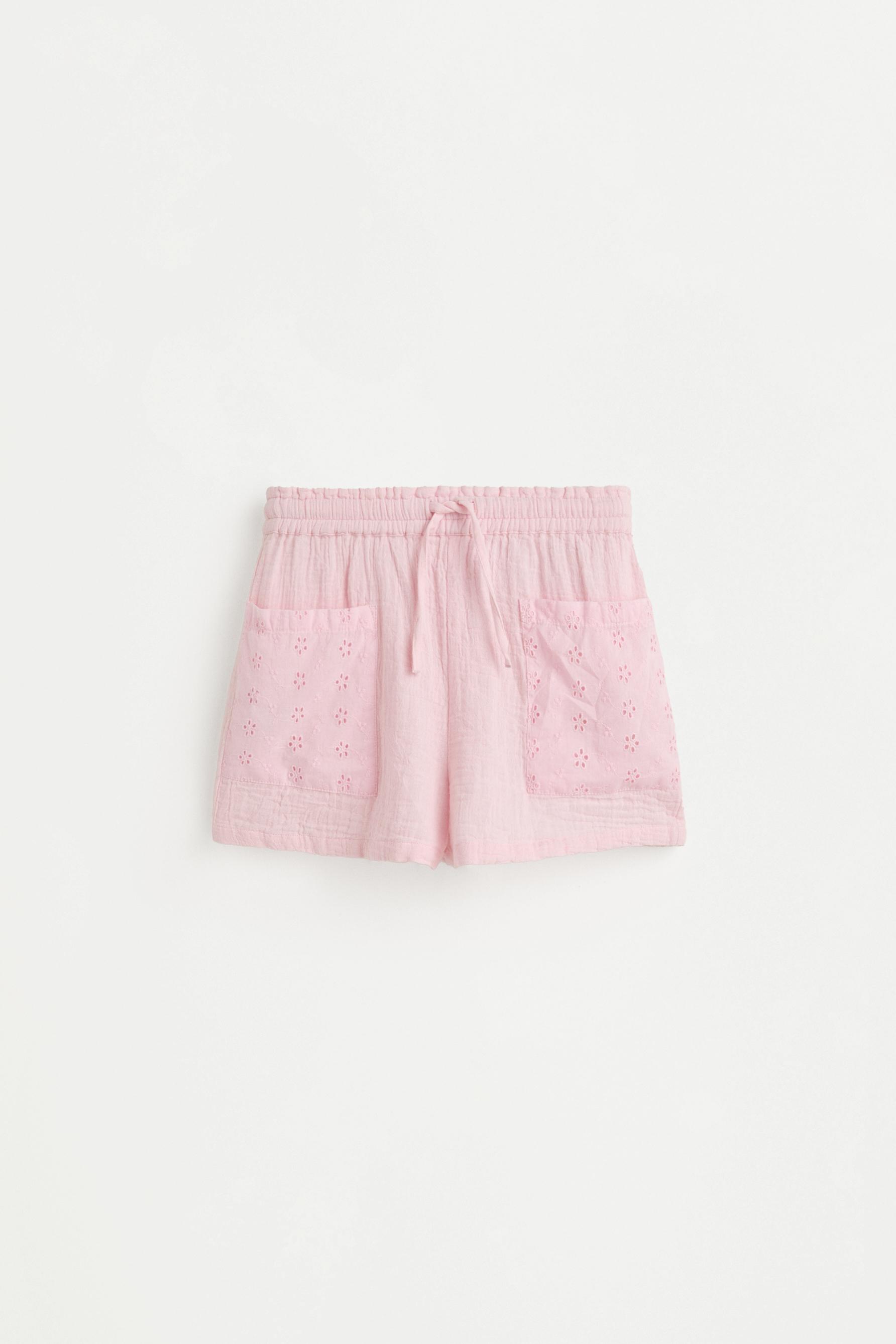 Double gauze shorts with pockets — PINK