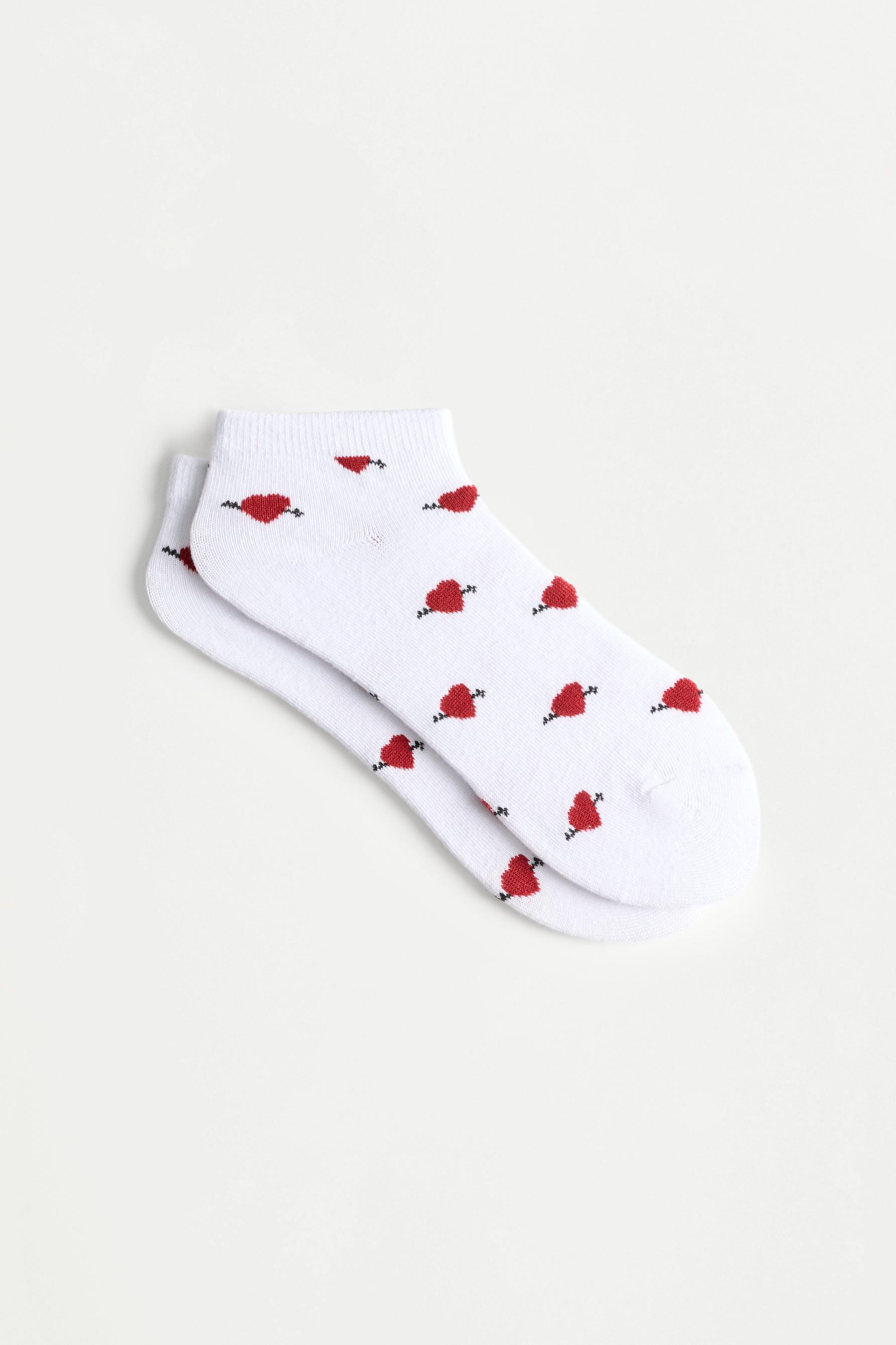 4-Pack of Contrast Ankle Socks — GREY MARL
