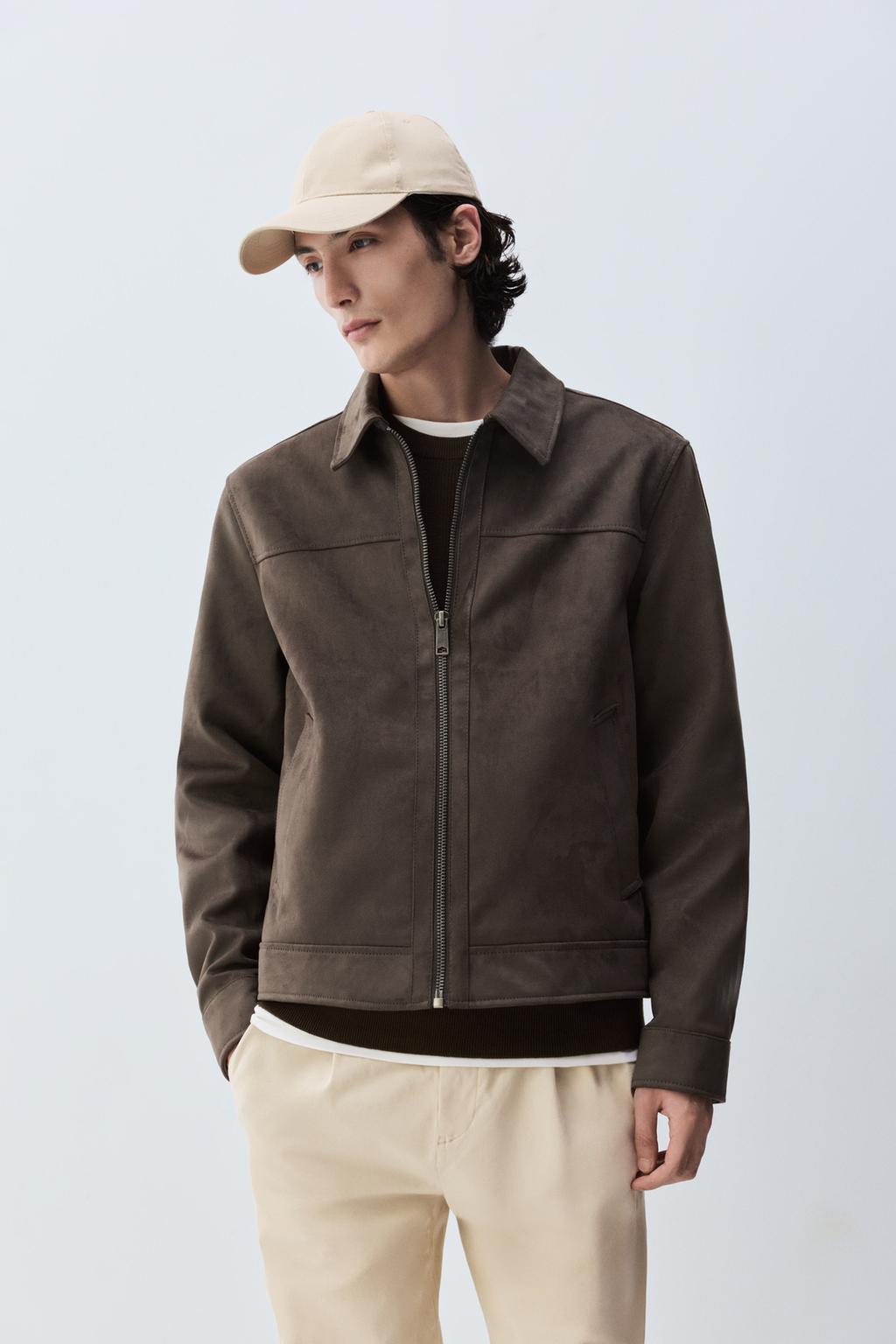 Faux suede jacket