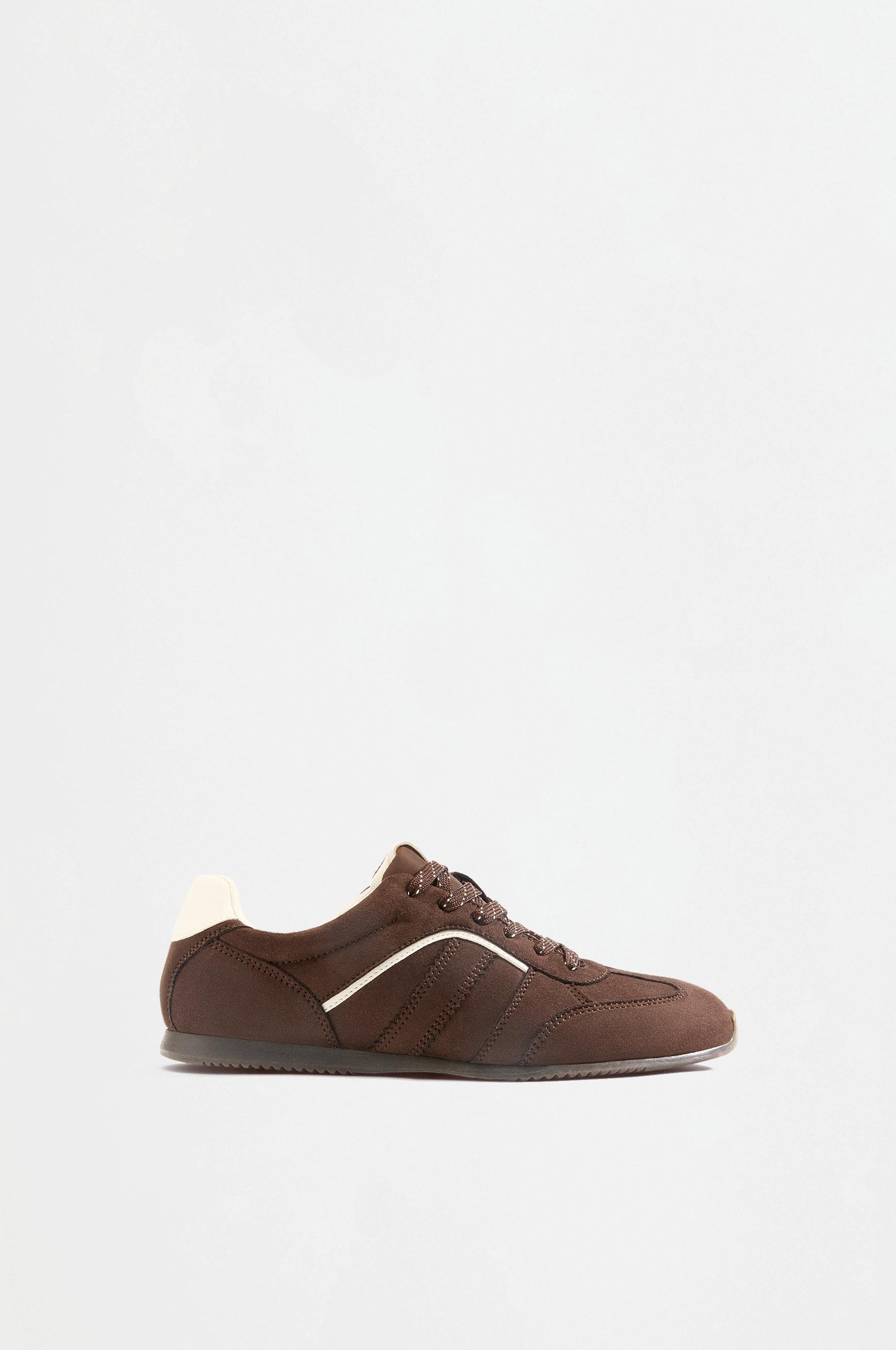 Thin-sole sneakers — BROWN
