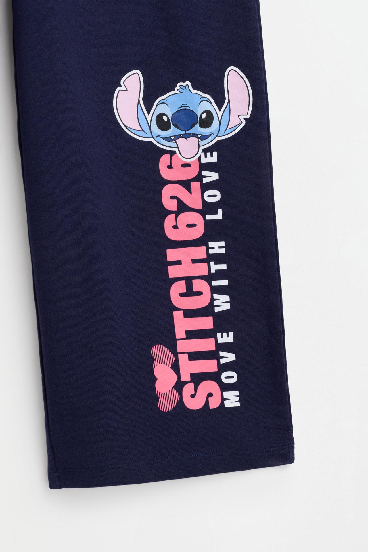 Stitch ©Disney plush wide-leg trousers — DARK BLUE