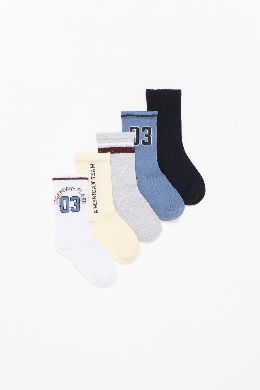 5-pack of long sporty socks