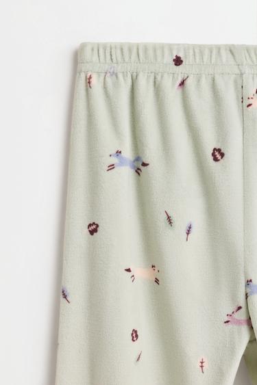Velvety printed pyjamas — WATER GREEN 7