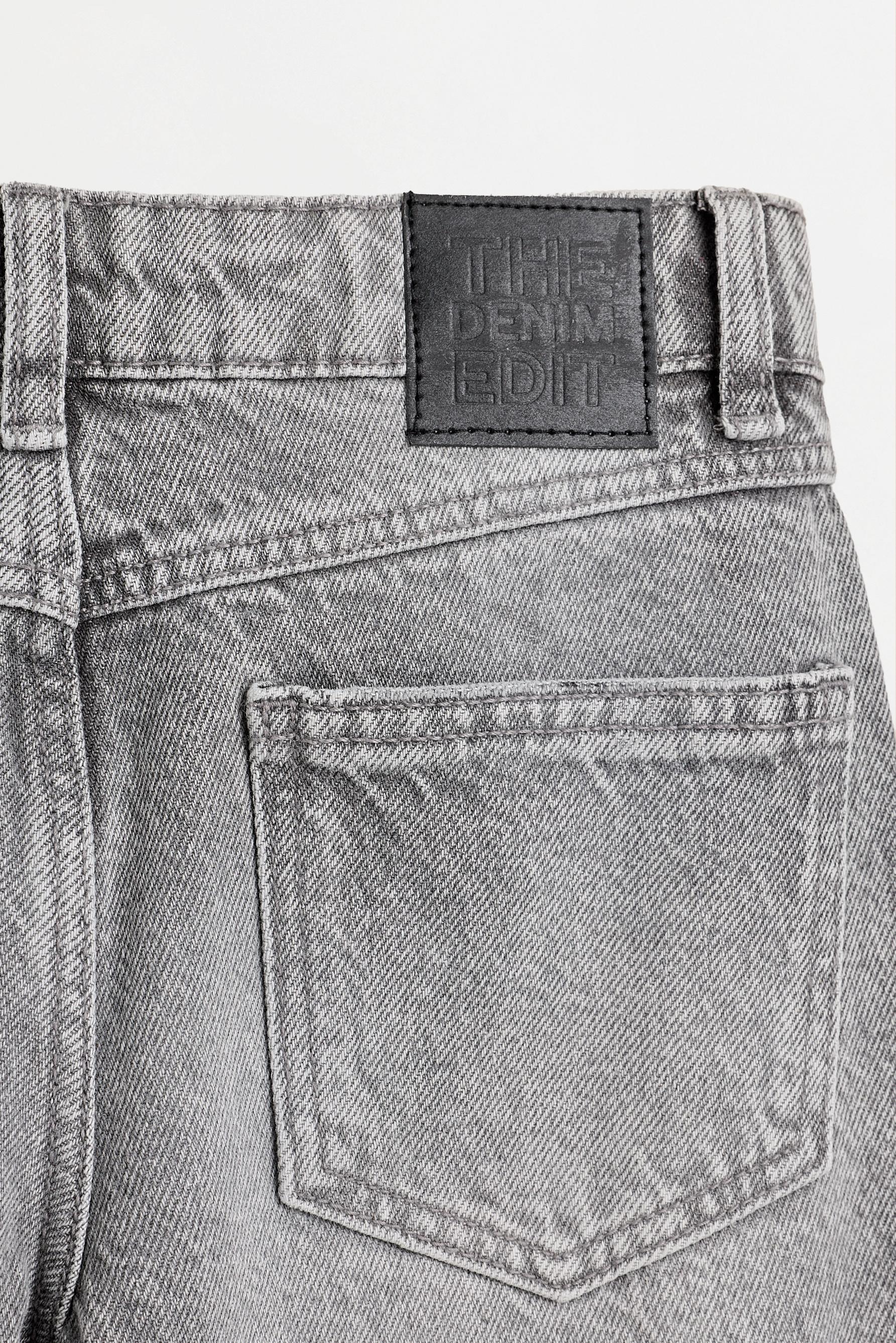 Wide-leg seam jeans — CHARCOAL