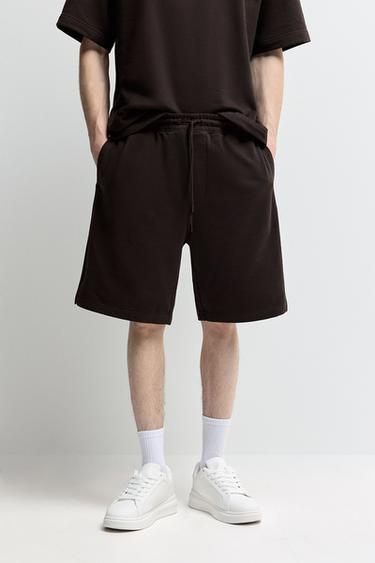 Tracksuit Bermuda shorts — DARK BROWN 2