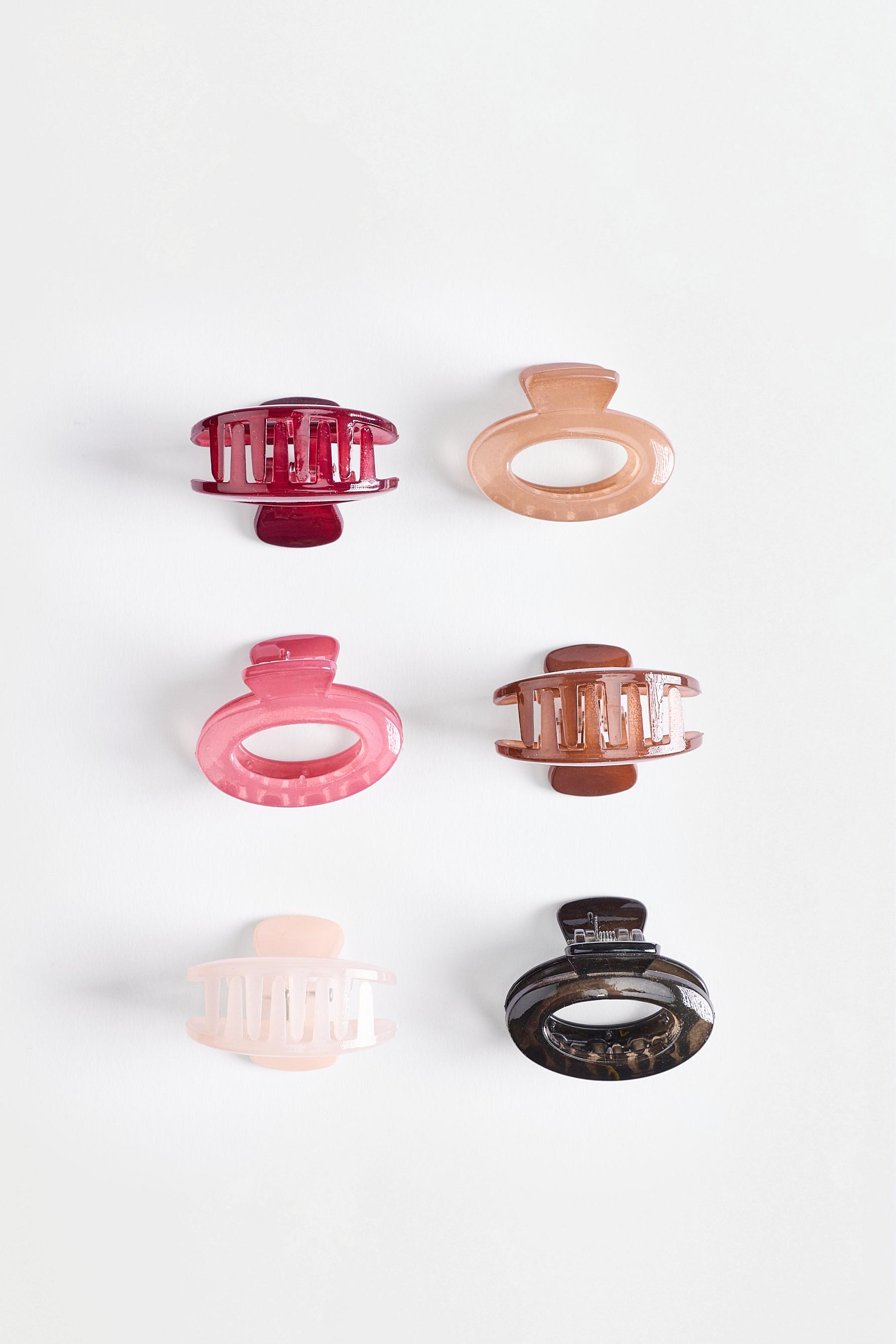 Hair clips (6-pack) — ECRU