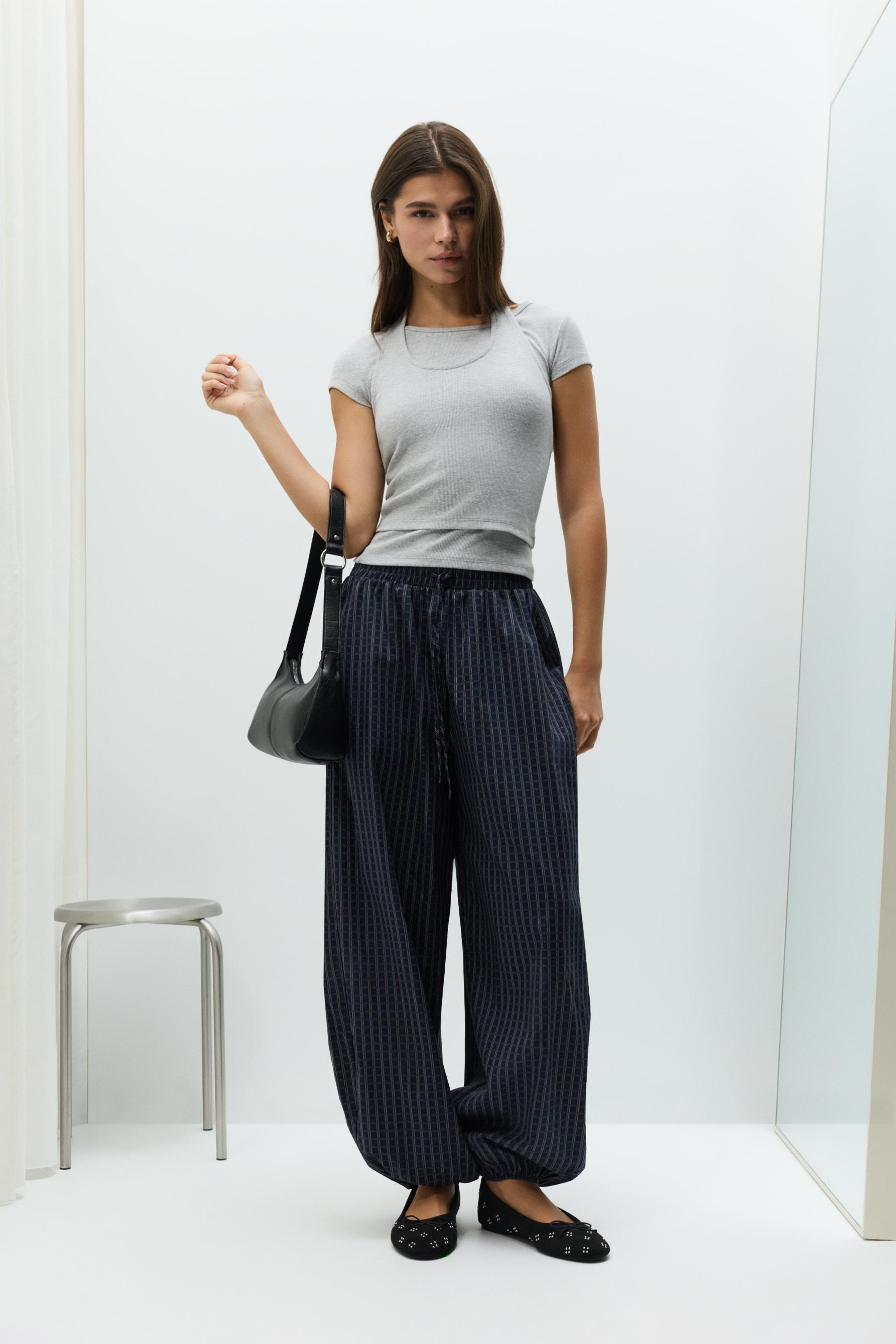 Double-layer top — GREY MARL