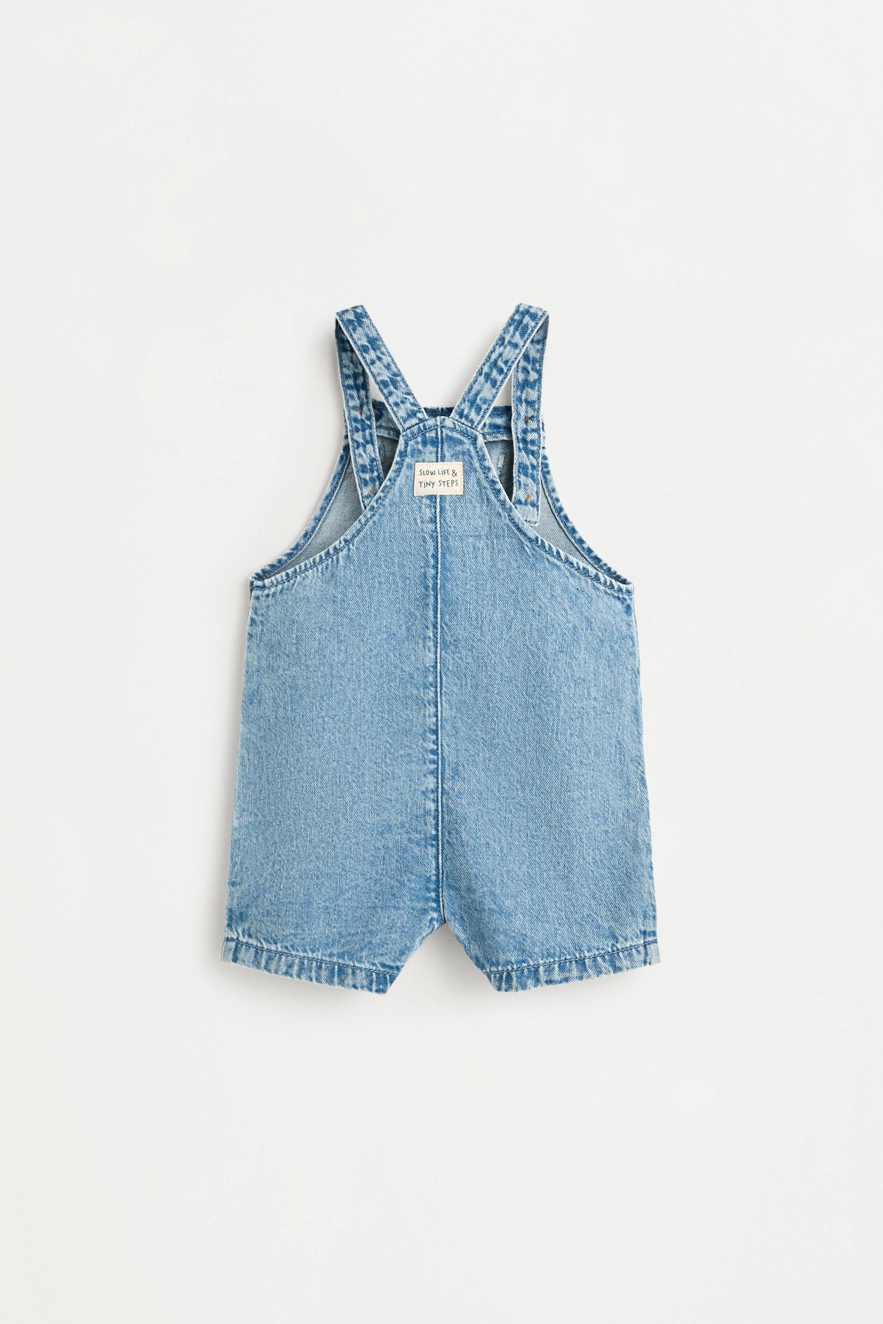Short denim dungarees — BLUE