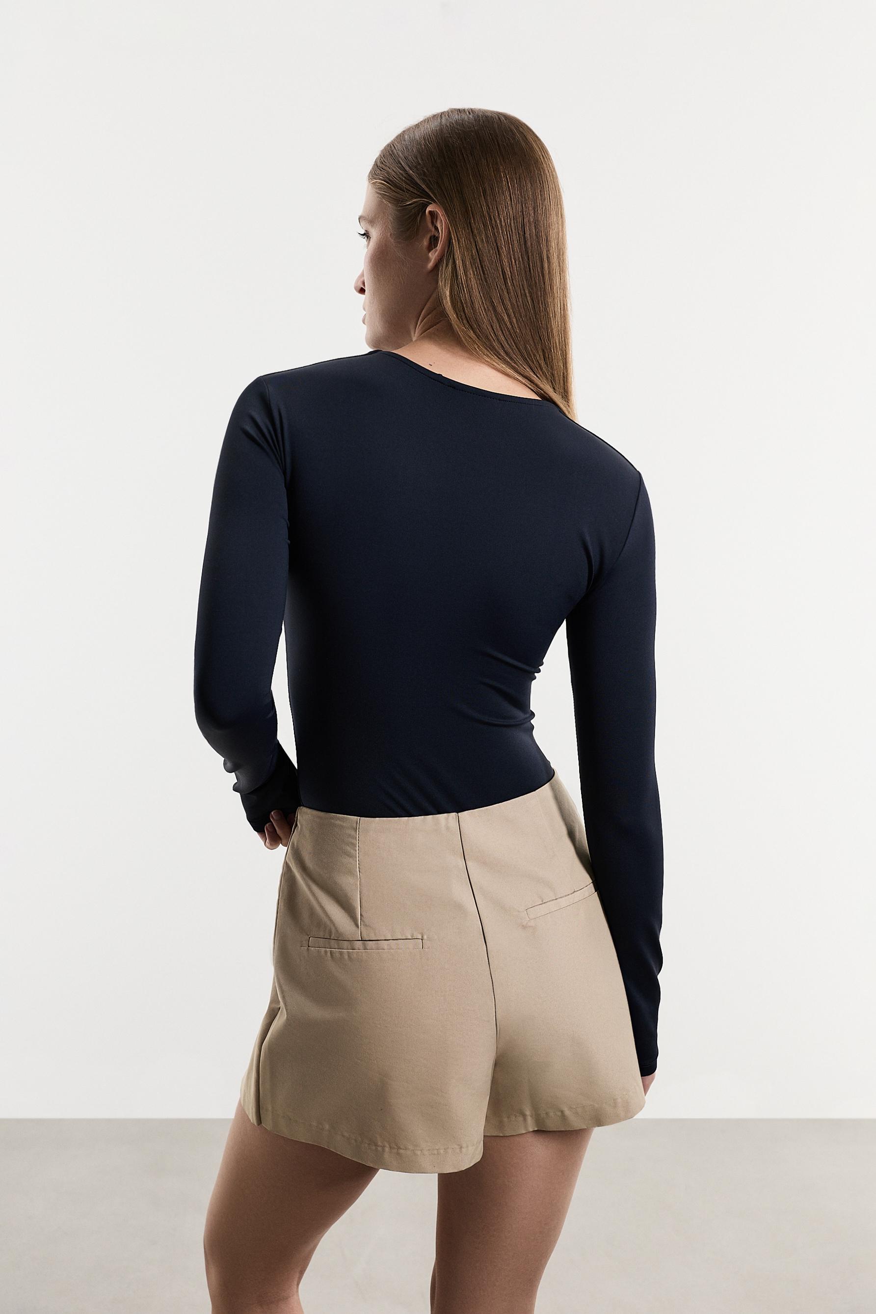 Long sleeve polyamide bodysuit — NAVY