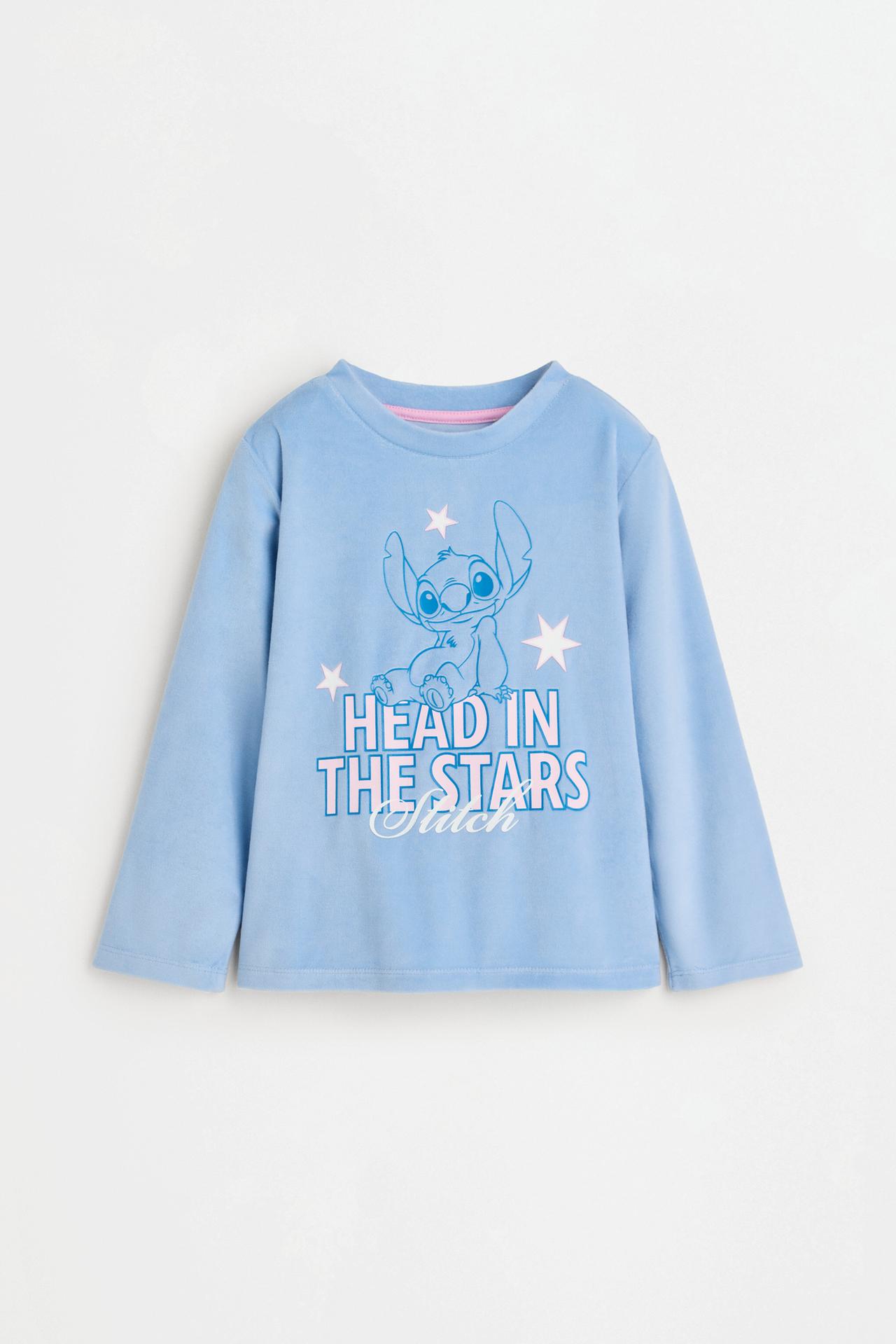 Stitch ©Disney velvety long pyjamas — MEDIUM BLUE
