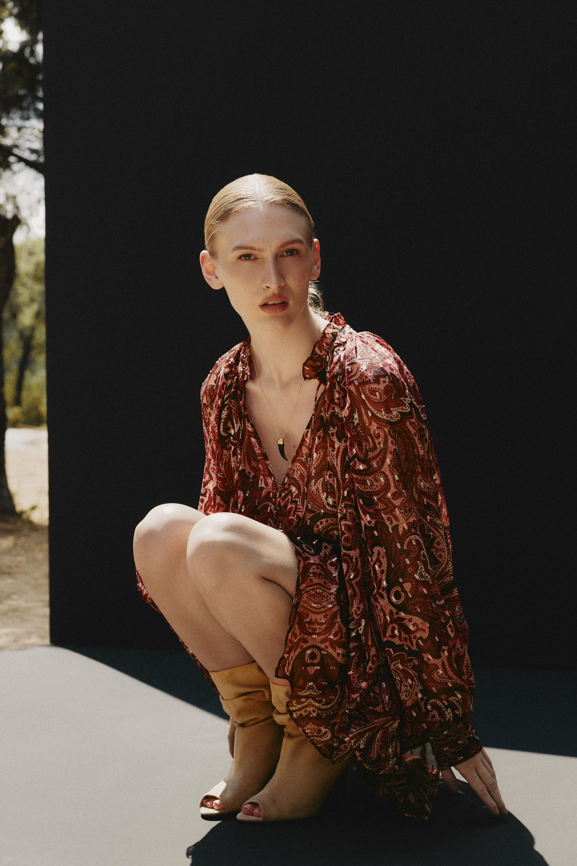Paisley blouse — MAROON