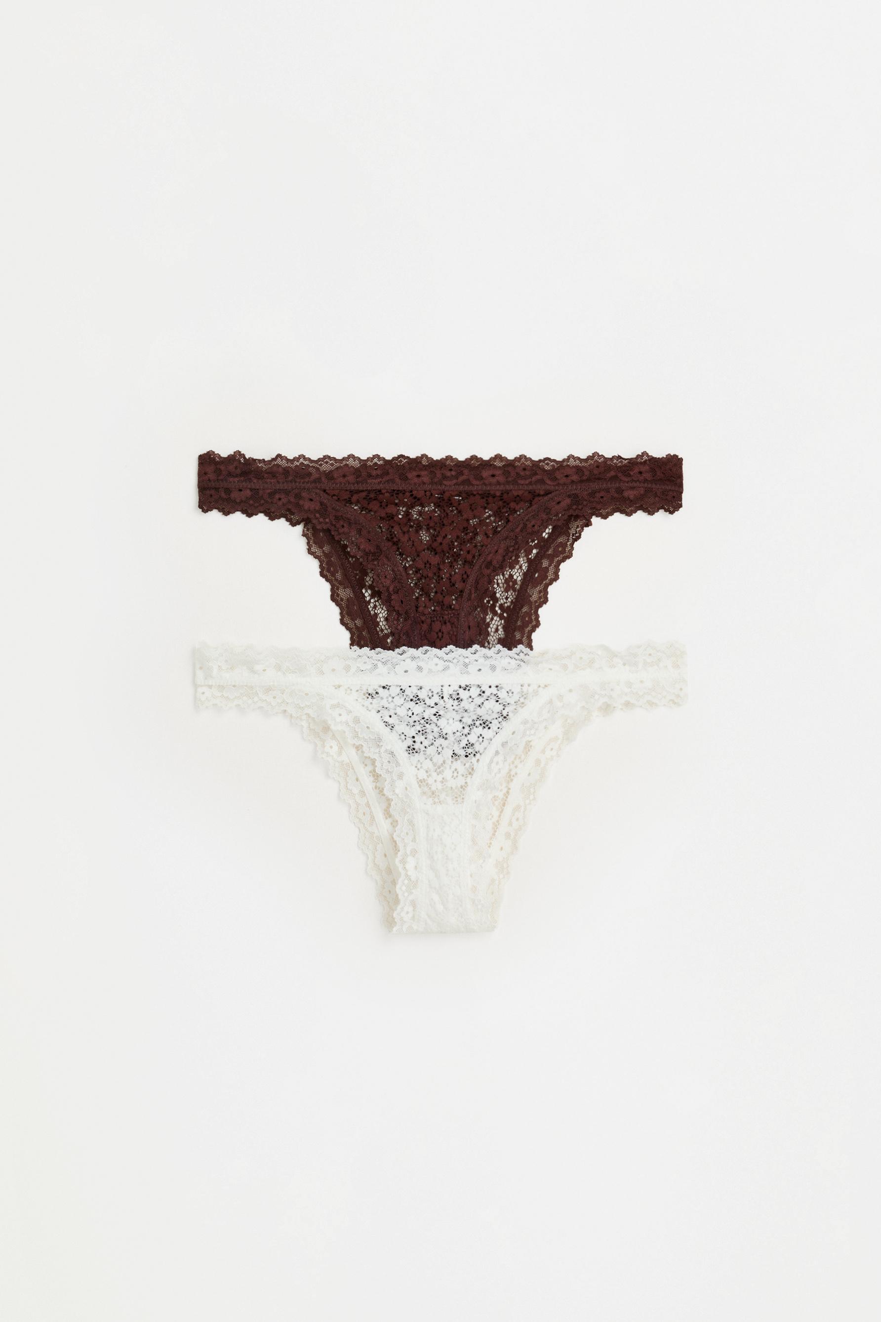 Classic Lace Briefs (2-Pack) — WHITE