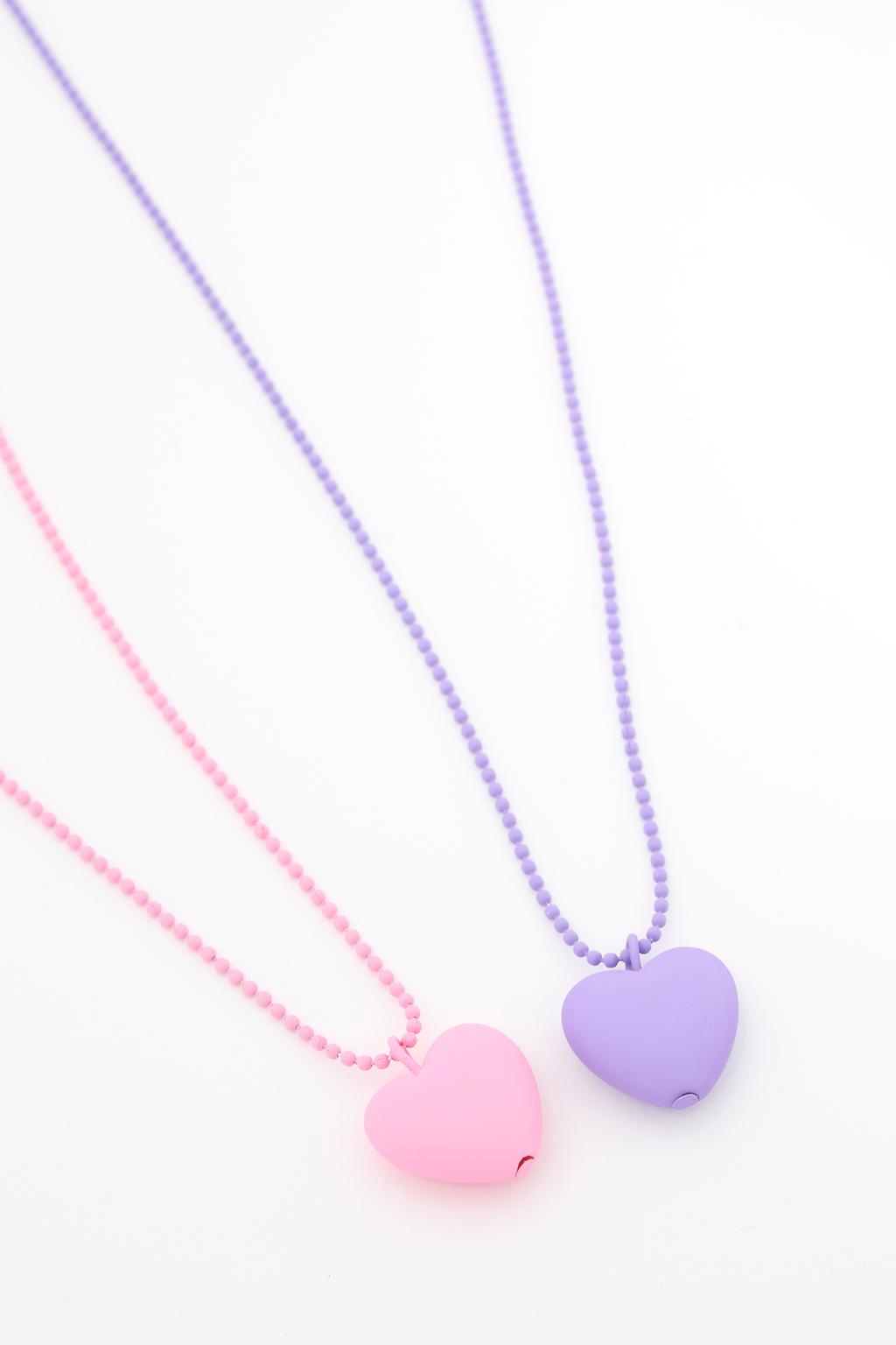 Pack of 2 heart necklaces