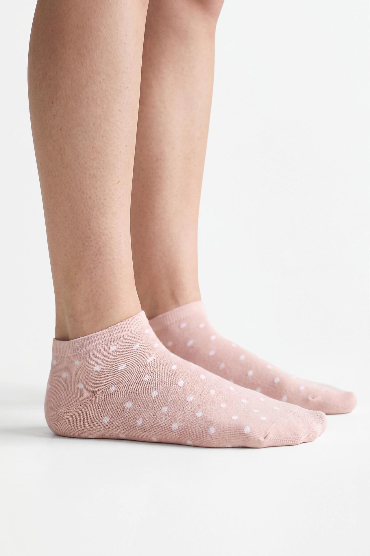 7-Pack of contrast ankle socks — BEIGE MARL