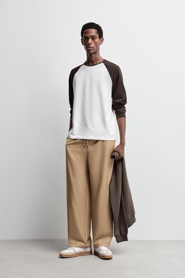 Baggy tailored joggers — DARK BEIGE 1