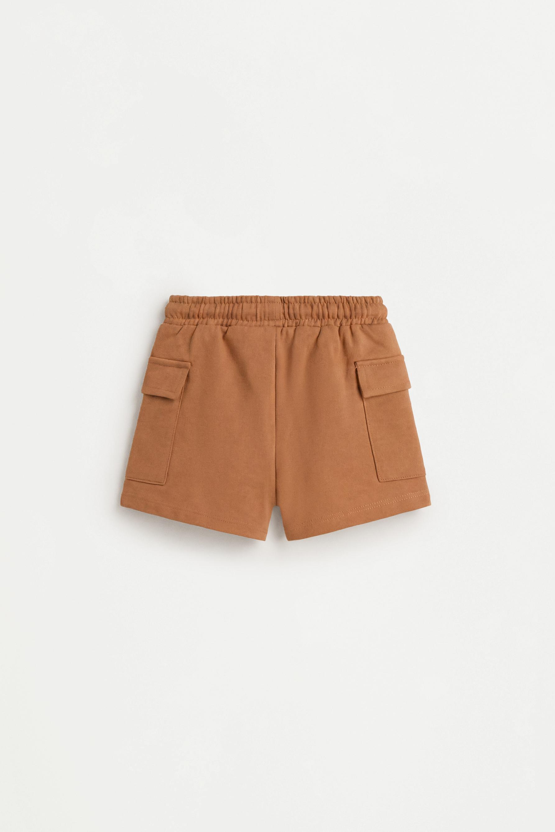 Plush cargo Bermuda shorts — PUMPKIN (alternate view)