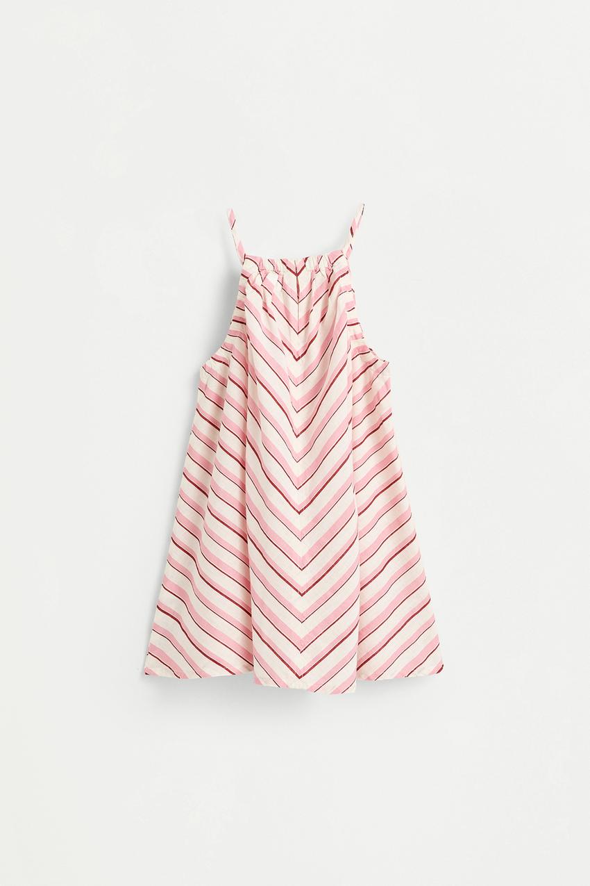 sachin and babi light blue dress Forever New linen mix halter neck midi dress with hardware detail in pink