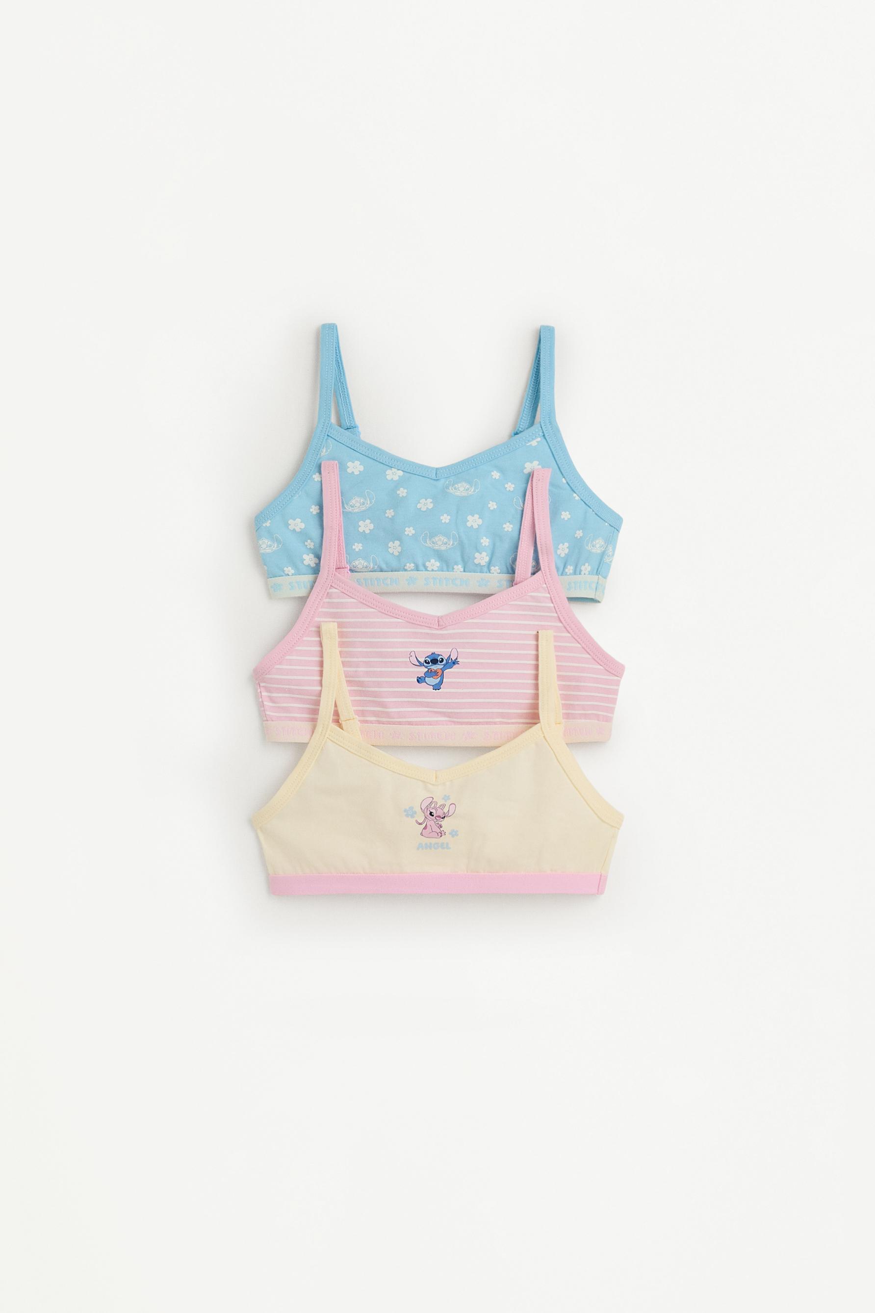 Stitch & Angel ©Disney triangle top (3-pack) — SKY BLUE