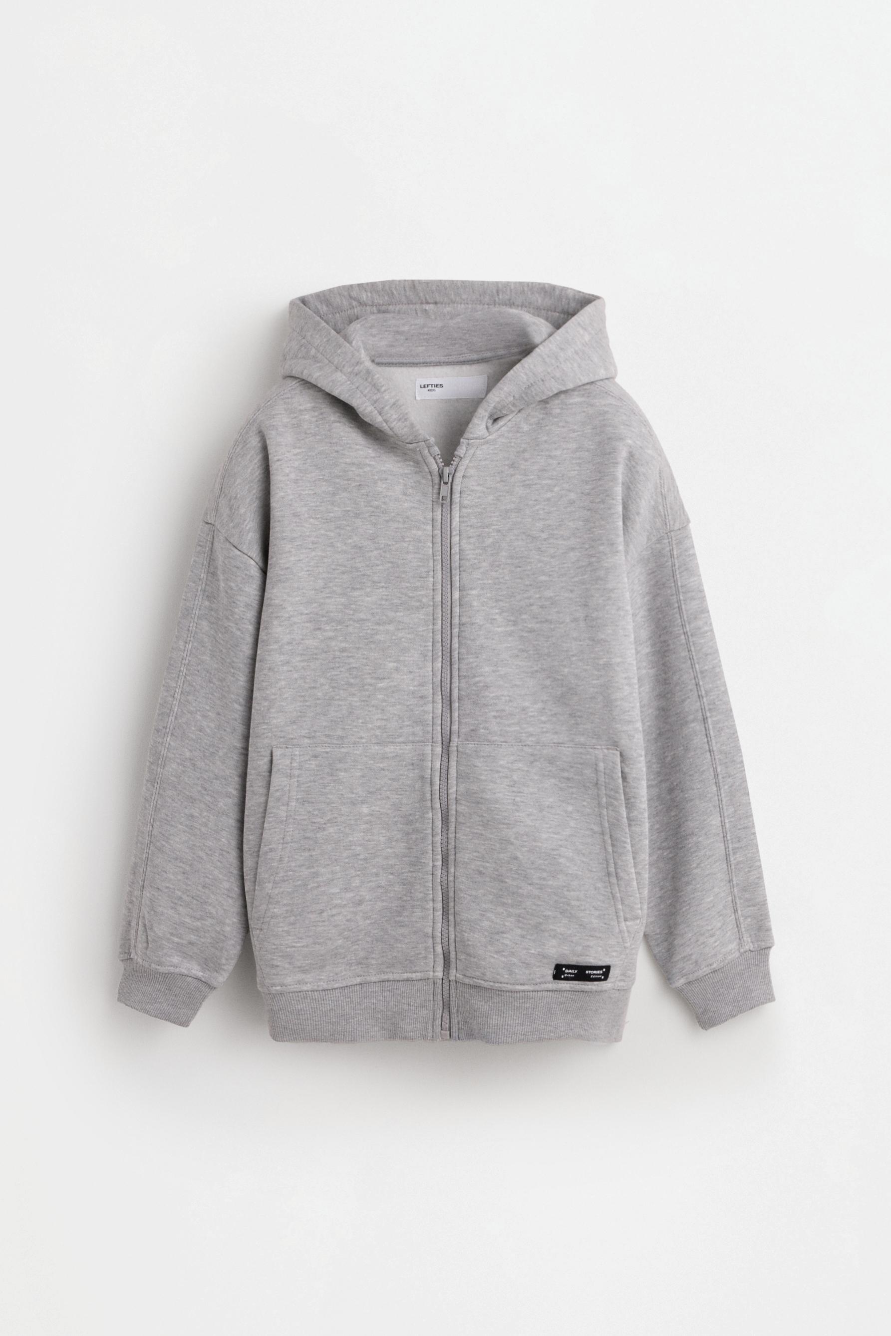 Zip-up hoodie — GREY MARL