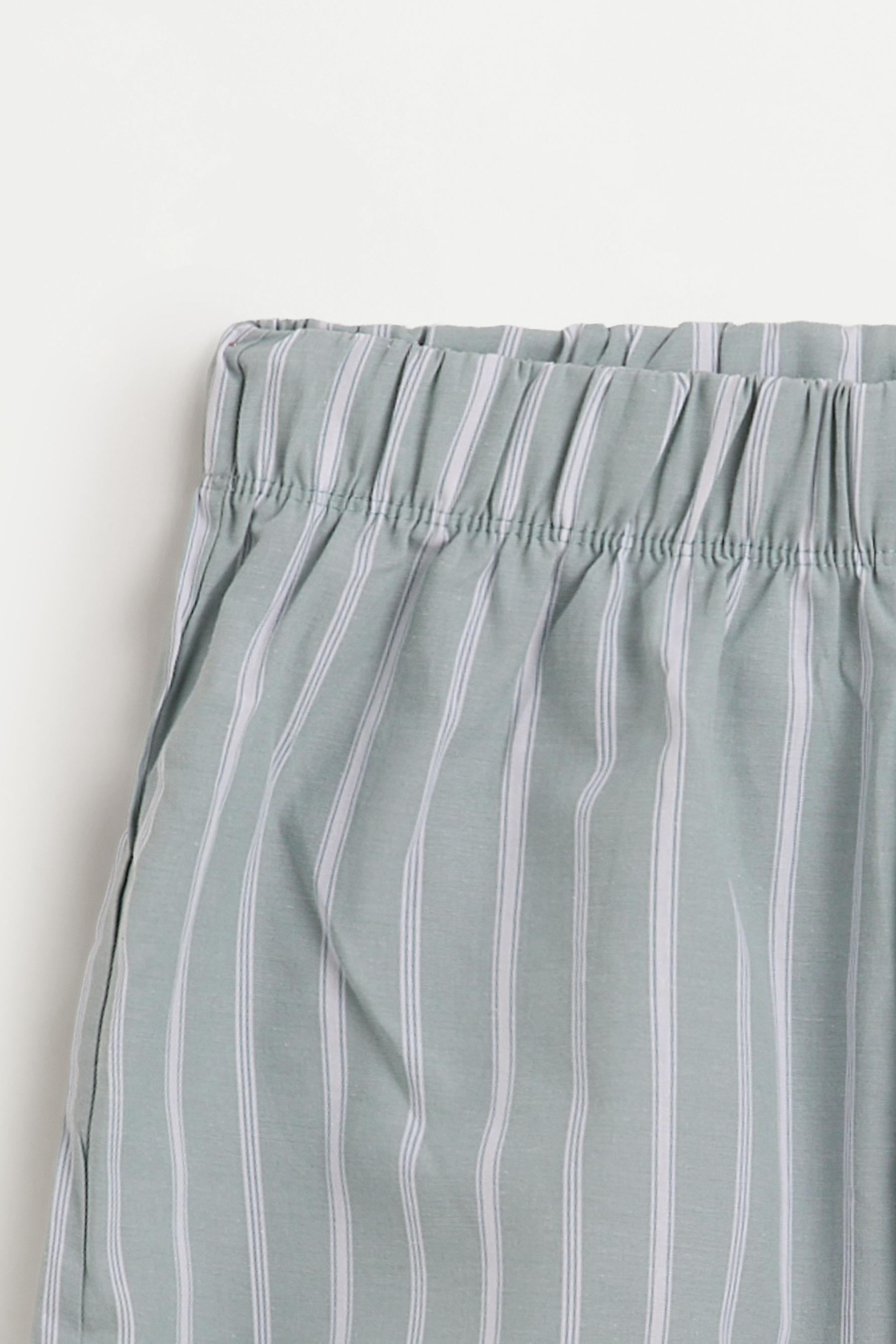 Short pyjamas with slogan print — PALE BLUE