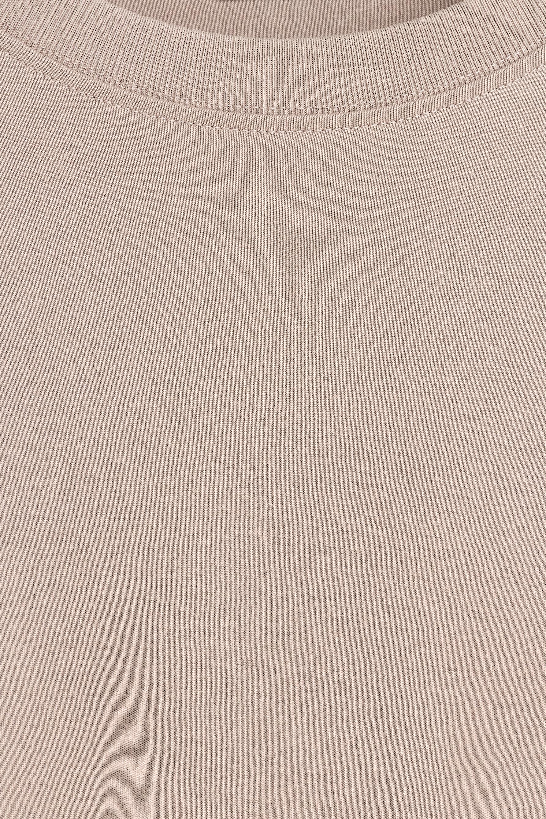 Long sleeve interlock T-shirt — TAUPE BROWN