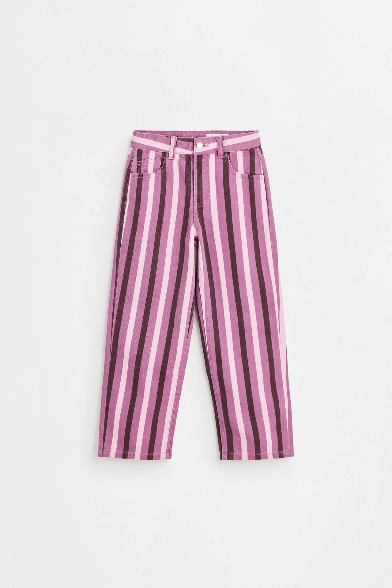 Striped straight-leg jeans — PALE PURPLE