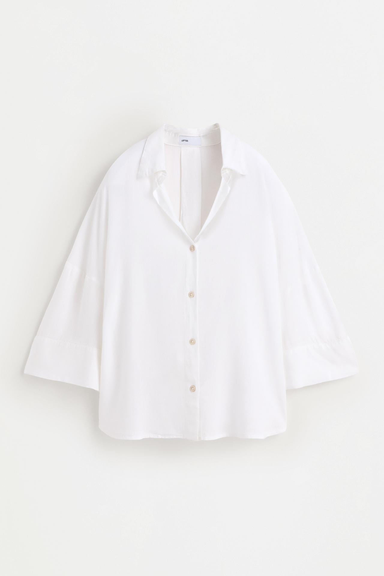 Wide sleeve shirt — WHITE