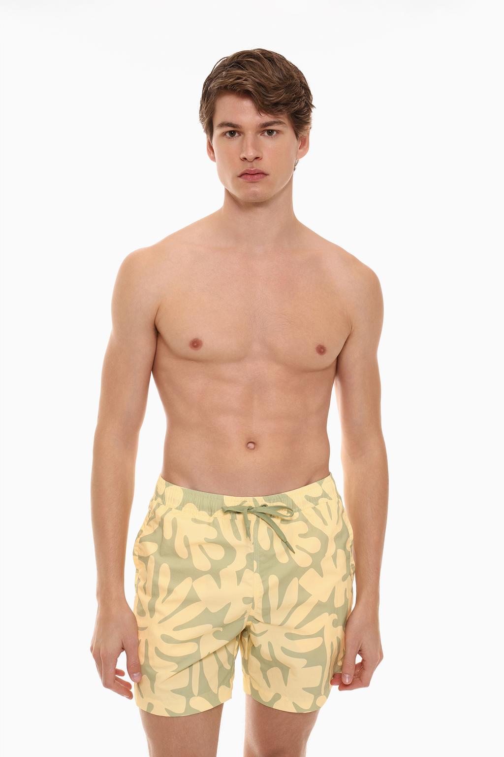 Regular fit printed swimming trunks
