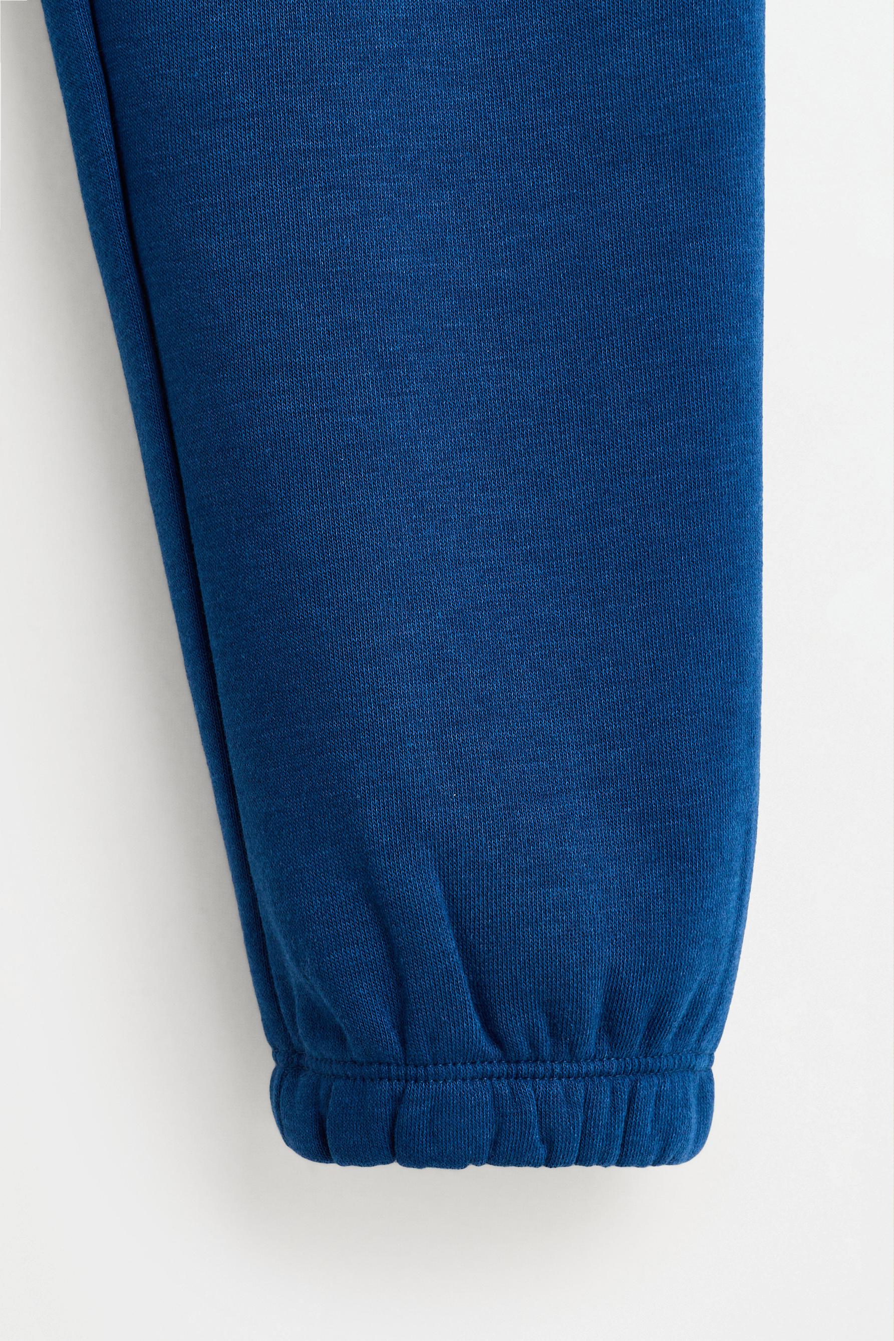 Solid plush trousers — DARK BLUE