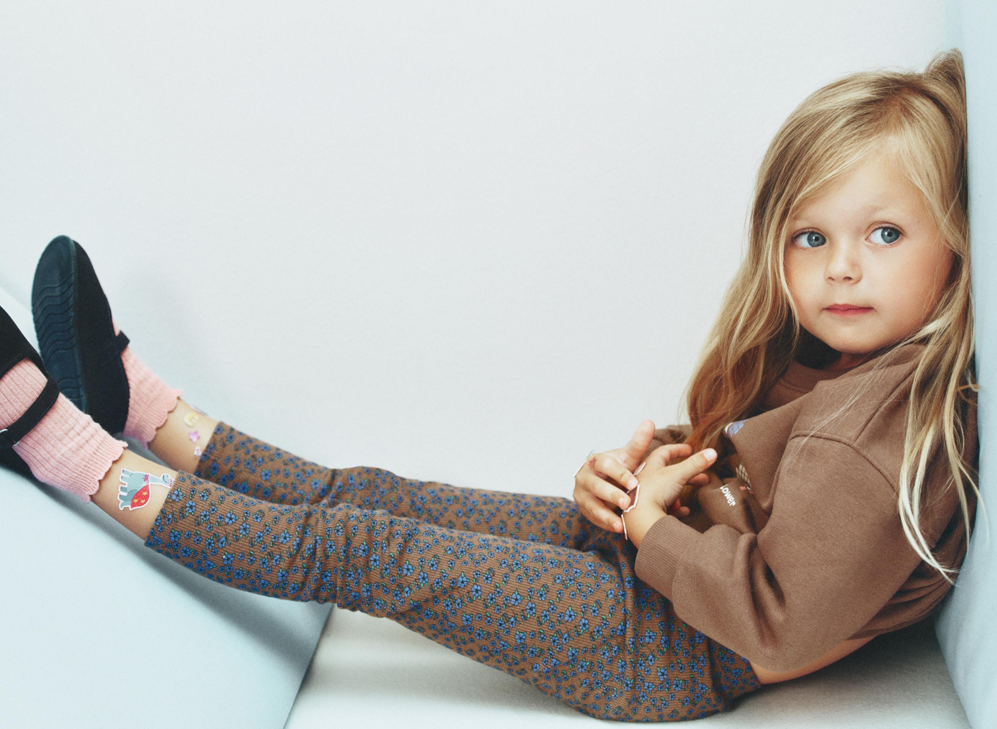 Sweatshirt and ribbed leggings set — CHOCOLATE