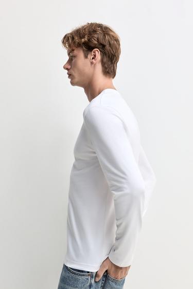 Basic long sleeve T-shirt — WHITE 5