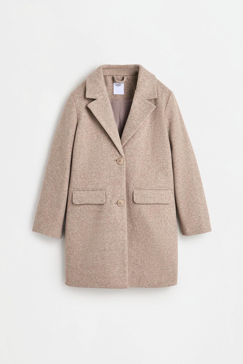 Synthetic wool coat