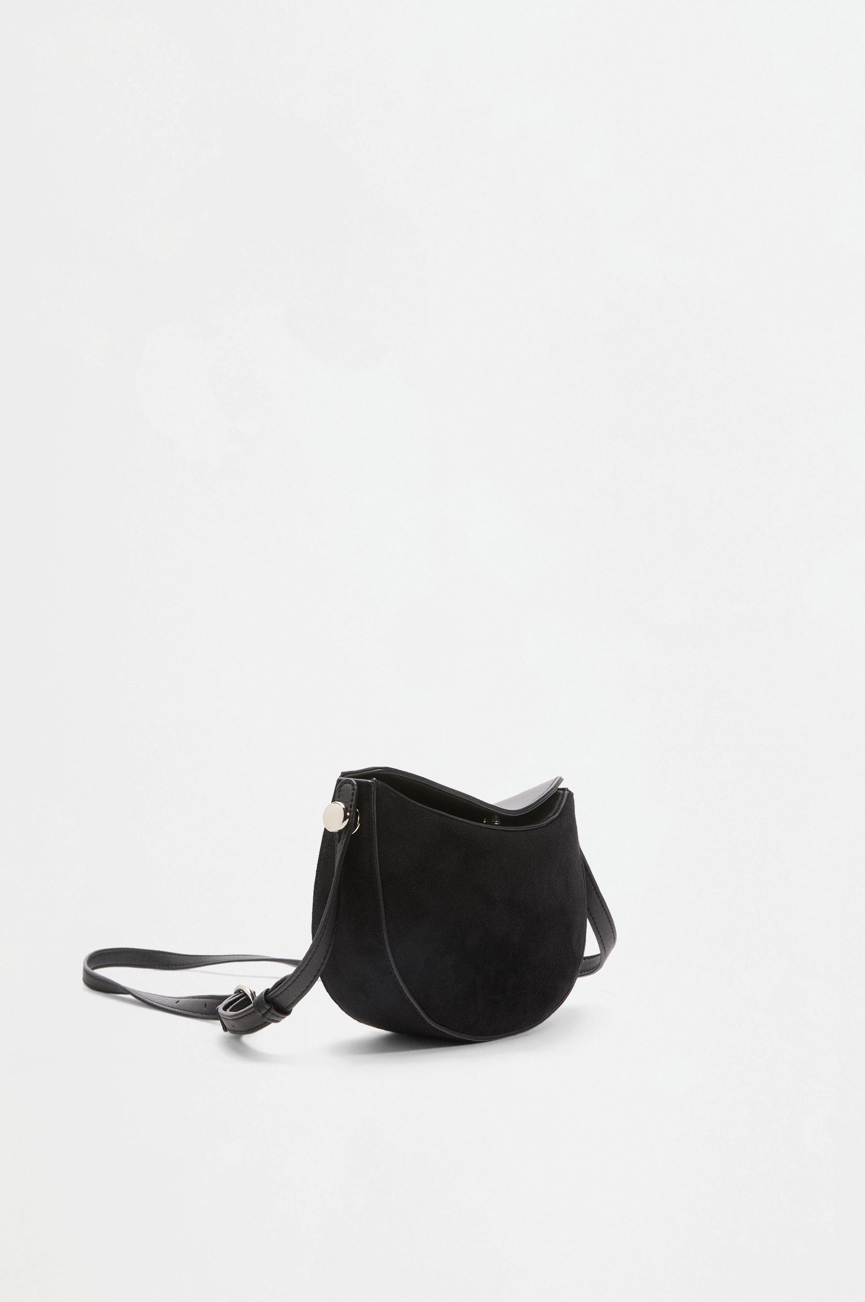 Half-moon crossbody bag — BLACK