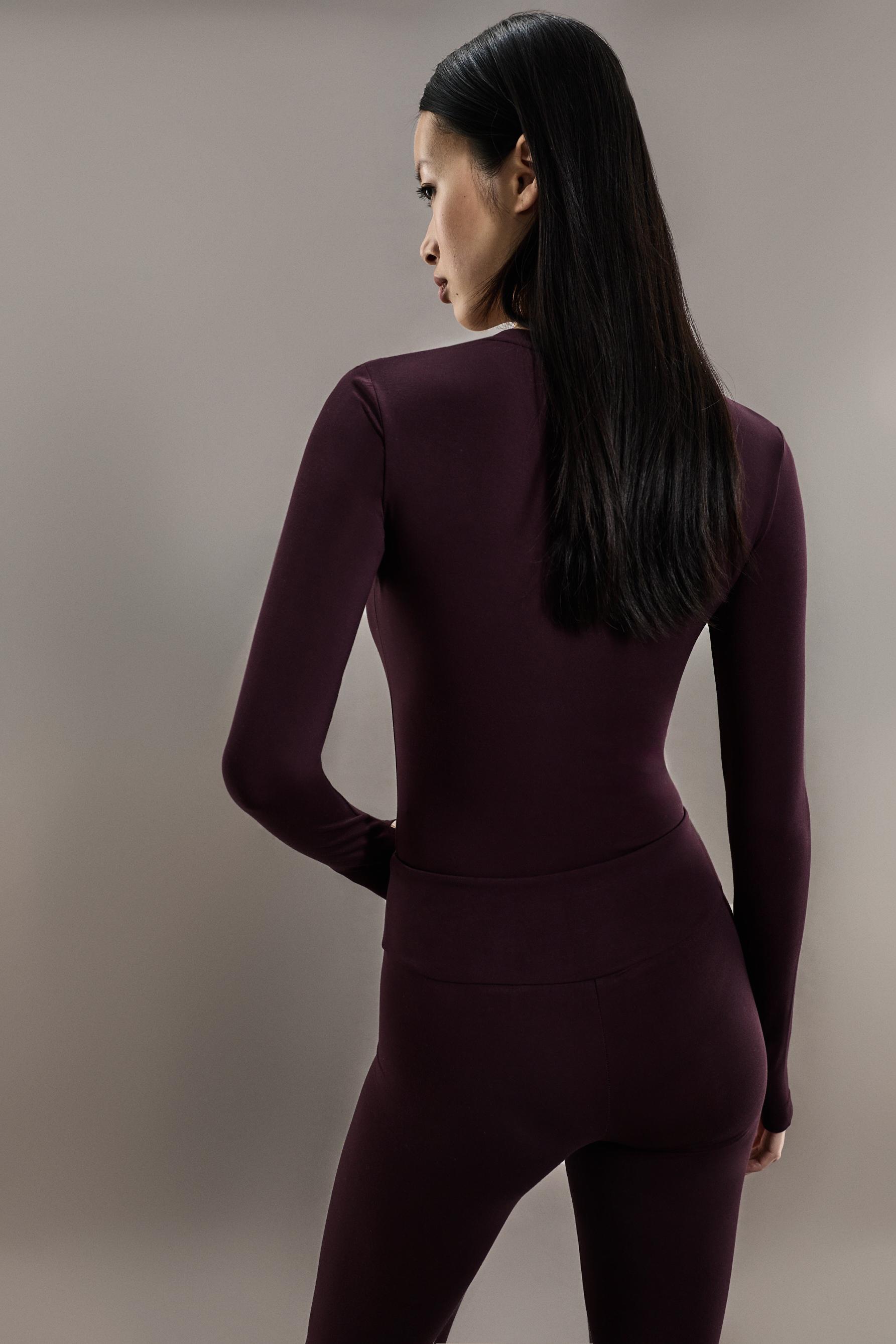 LIGHTWEIGHT thermal insulation bodysuit (-4ºC to 9ºC) — DARK BURGUNDY
