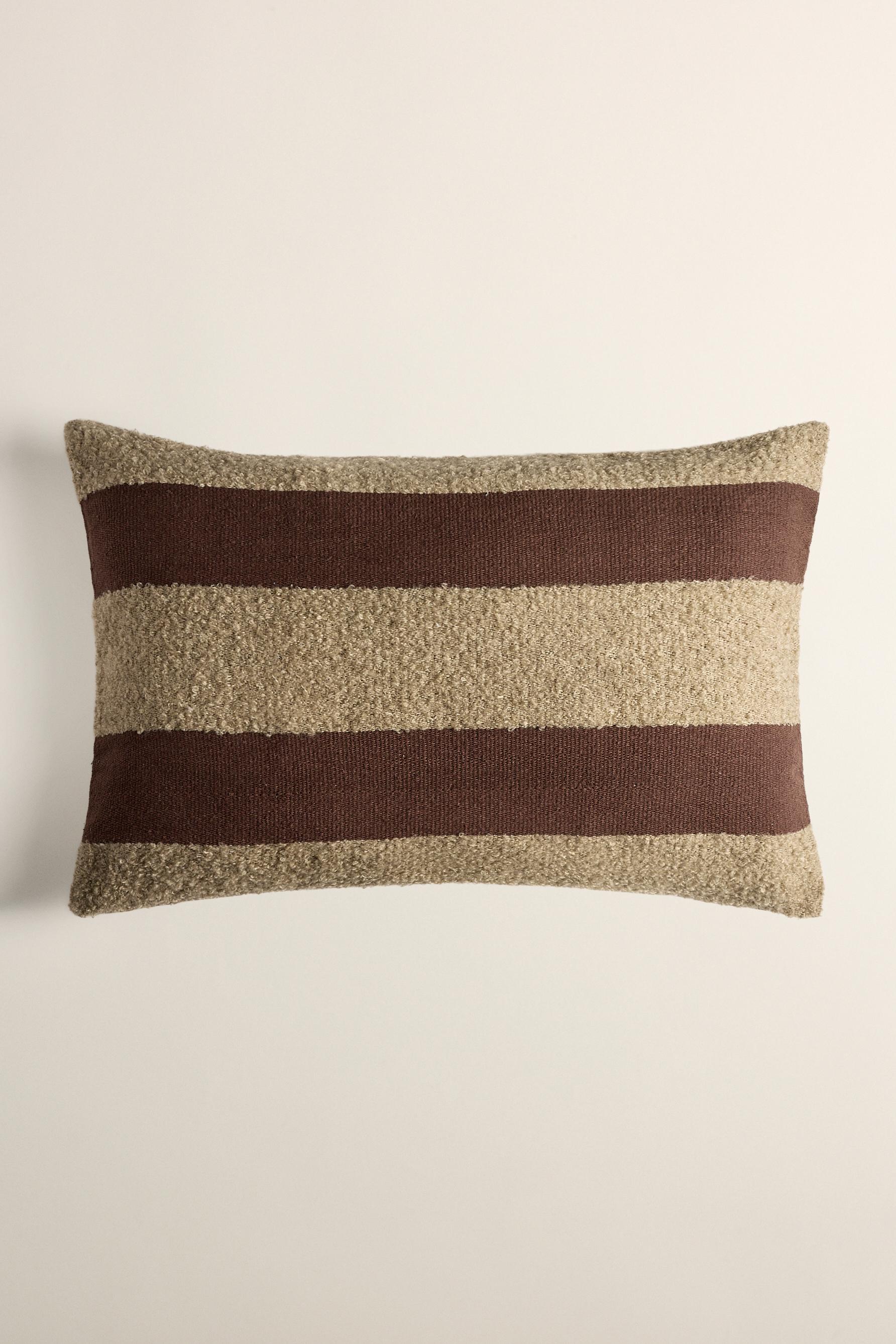 Funda de cojín rayas 60 x 40 cm