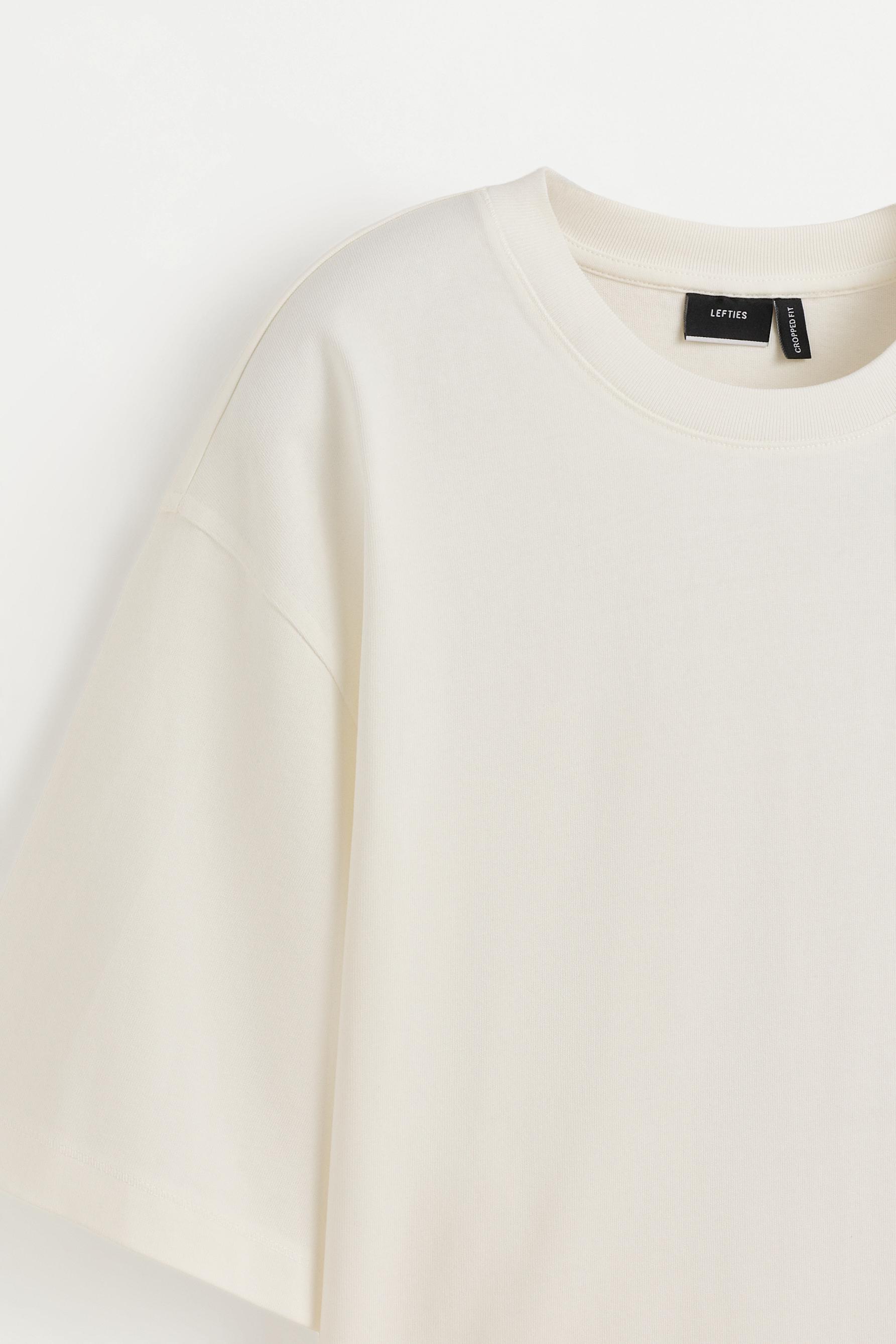 Basic cropped T-shirt — OFF WHITE