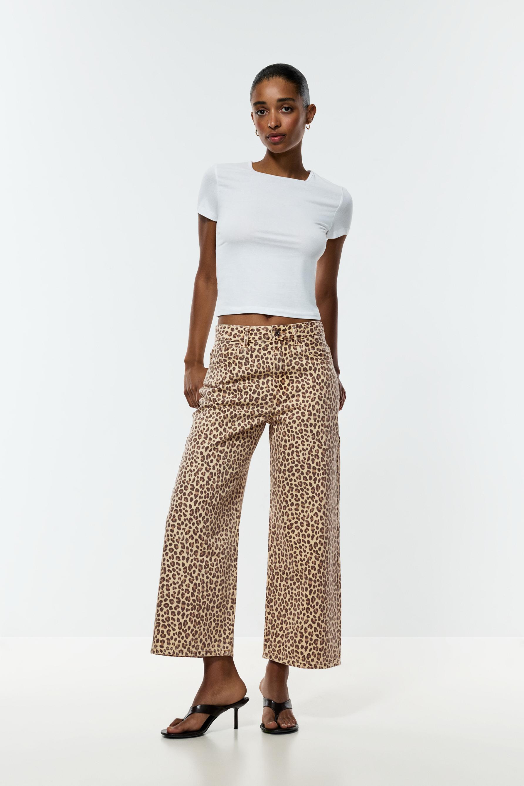 Leopard print culotte jeans — LEOPARD PRINT