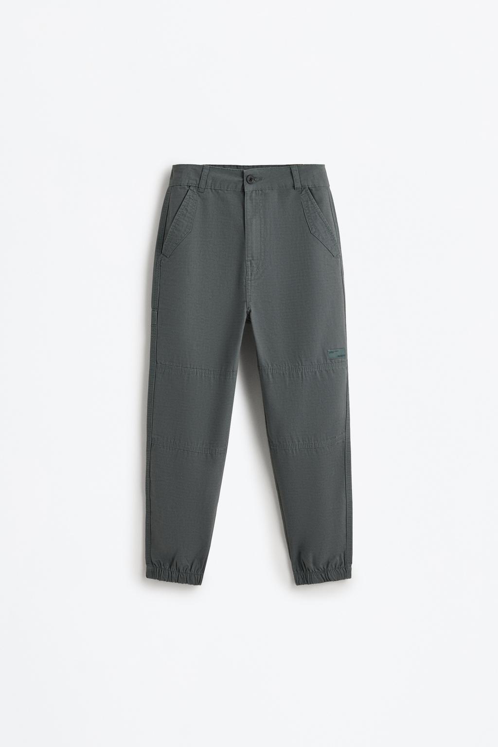 Grid texture trousers