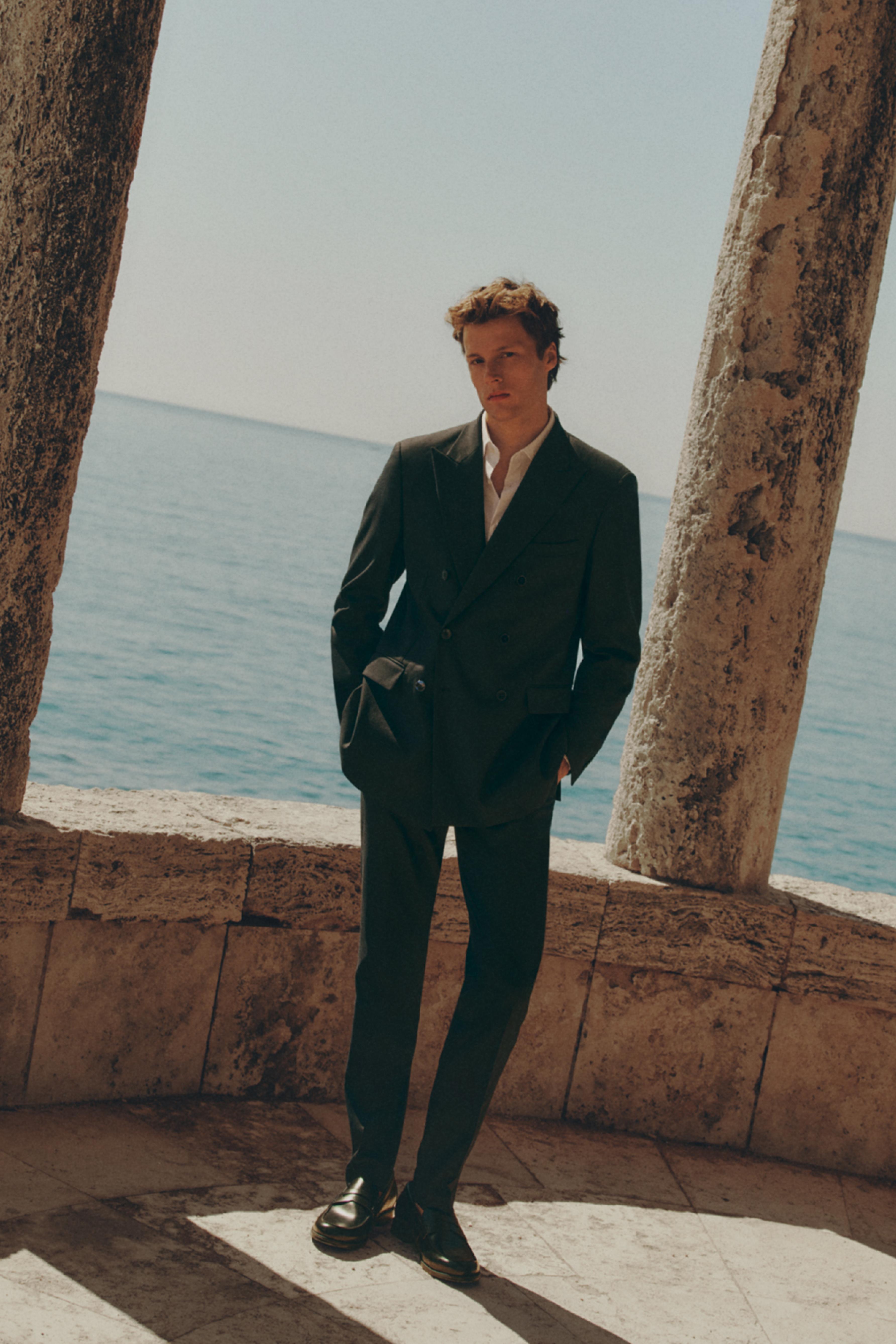 Slim fit suit trousers — NAVY