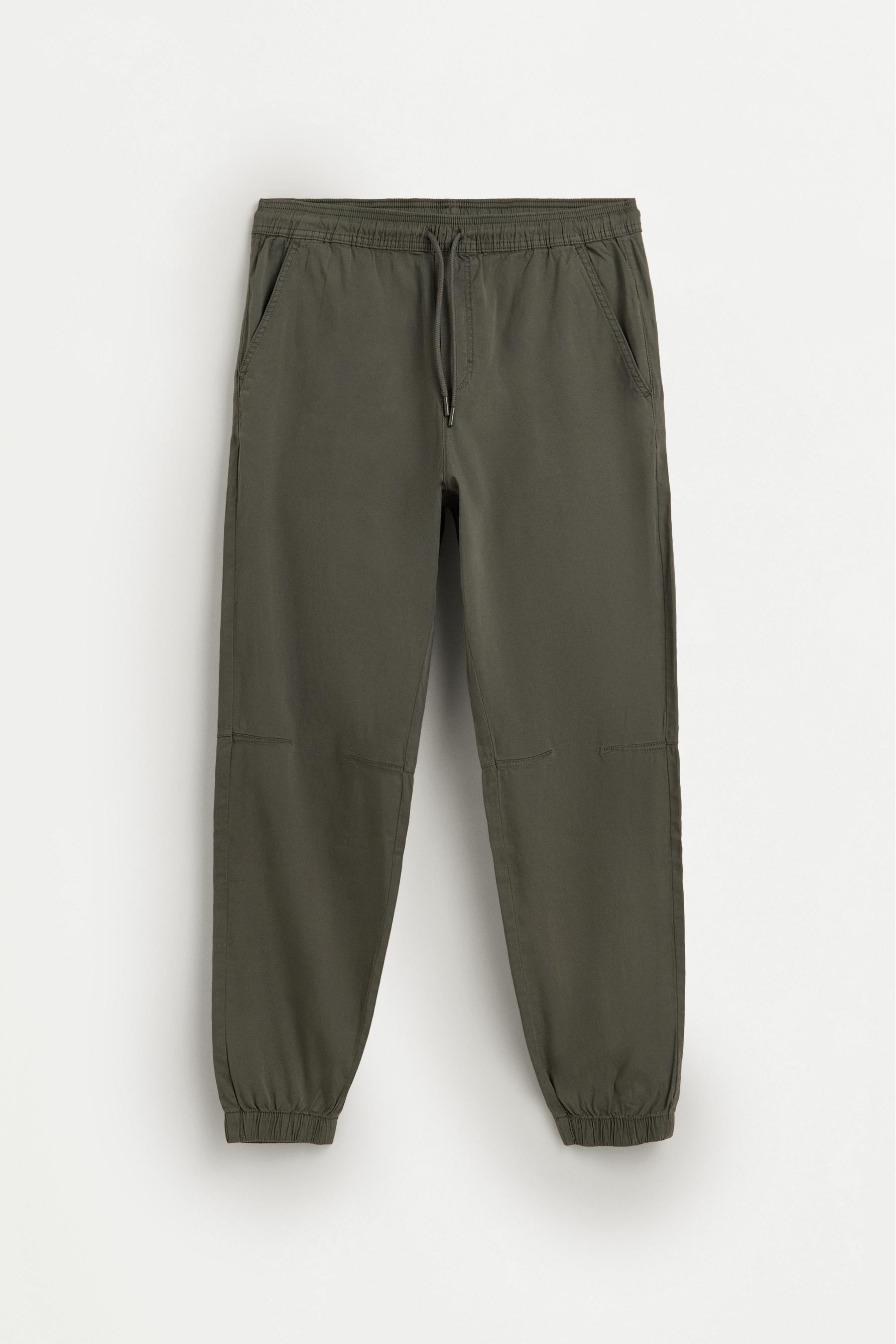 Elastic hem joggers — DARK GREEN