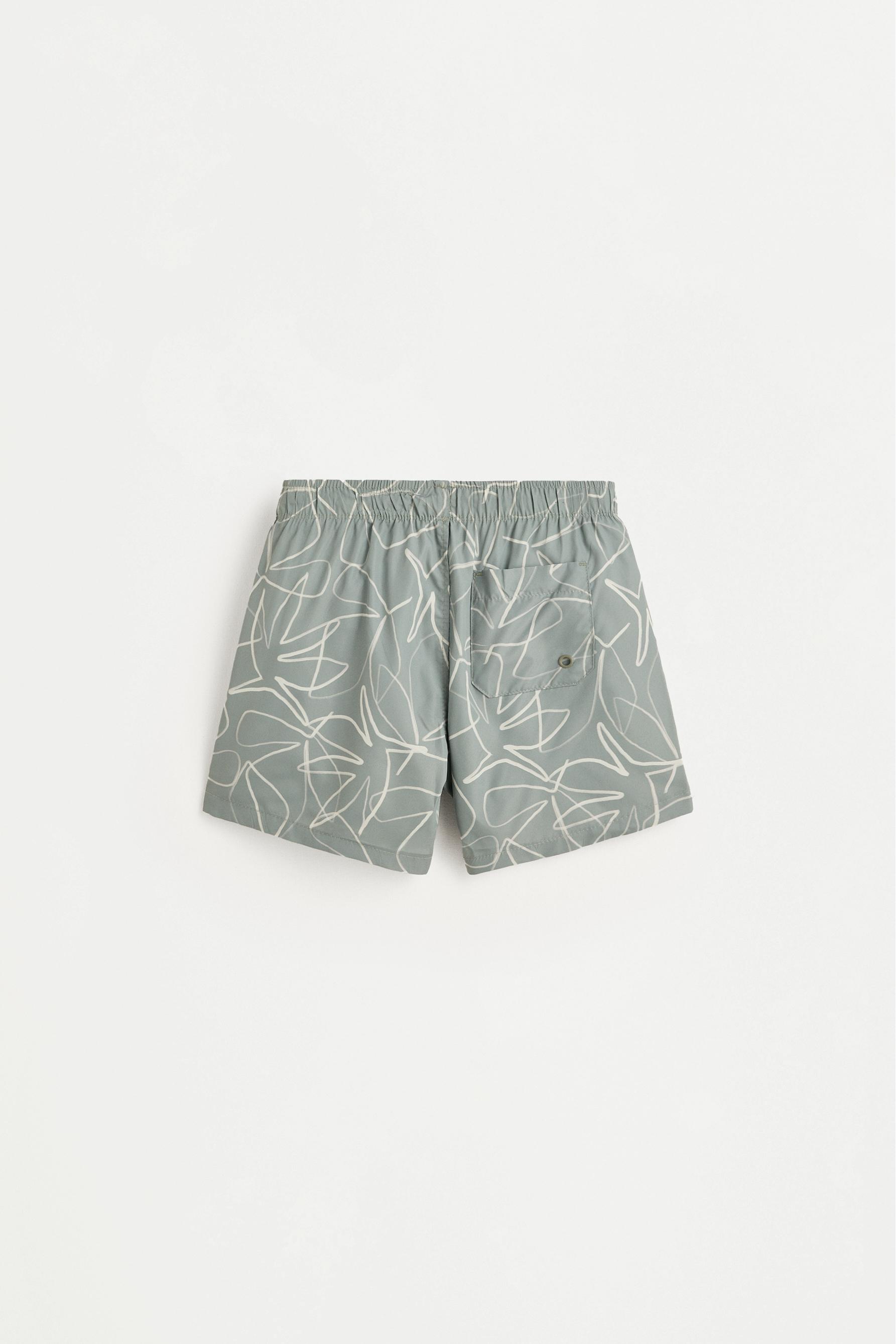 Printed swim shorts — GREEN