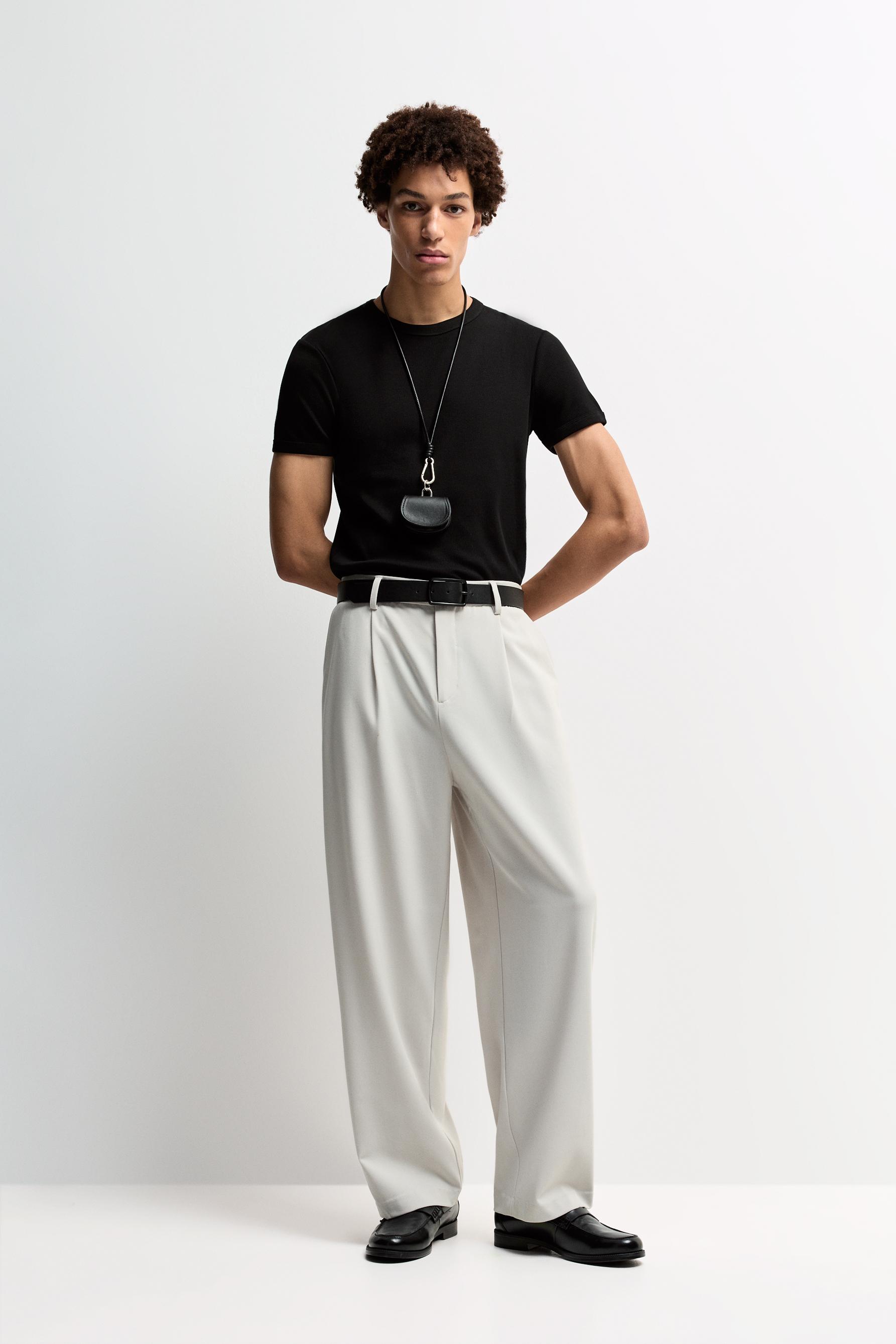 Rib T-shirt — BLACK