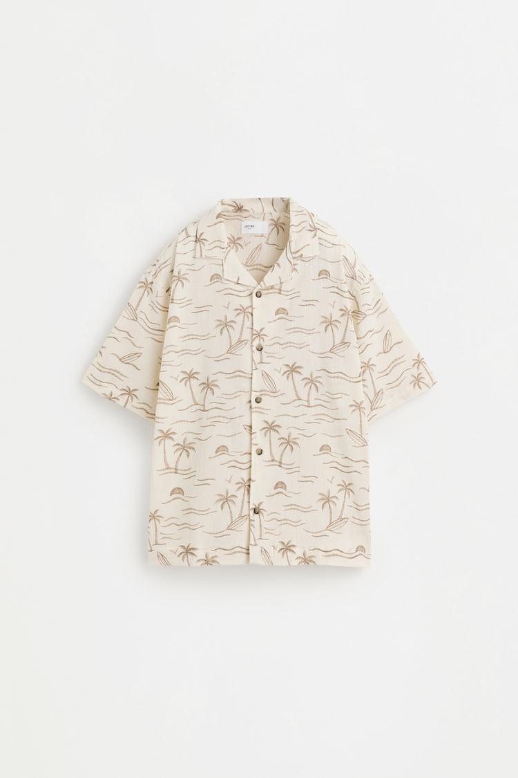 Printed resort shirt — OFF WHITE