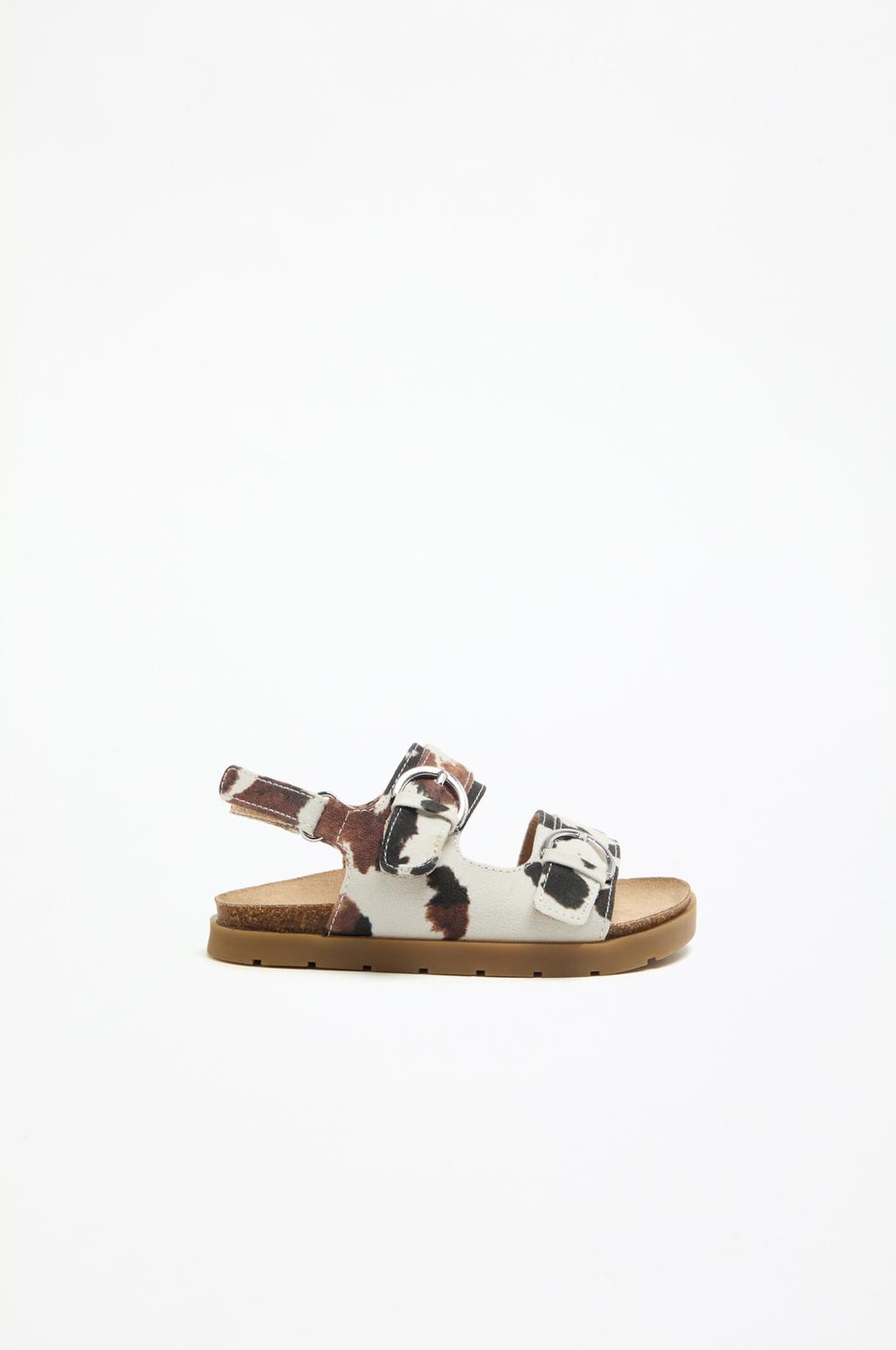 Animal print comfort sandals