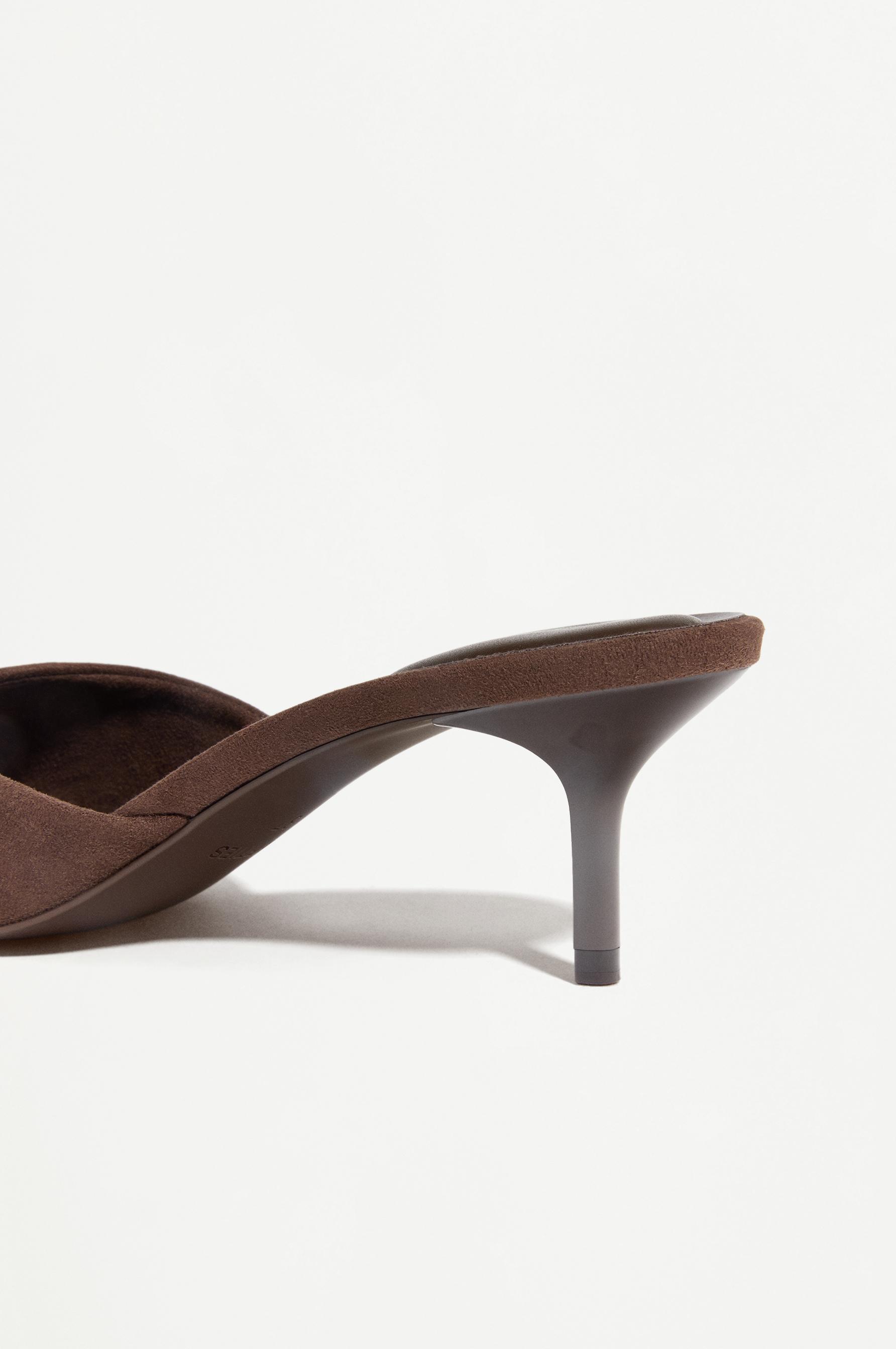 Lefties Kahverengi Lefties Arkasi Topuklu açık sandalet