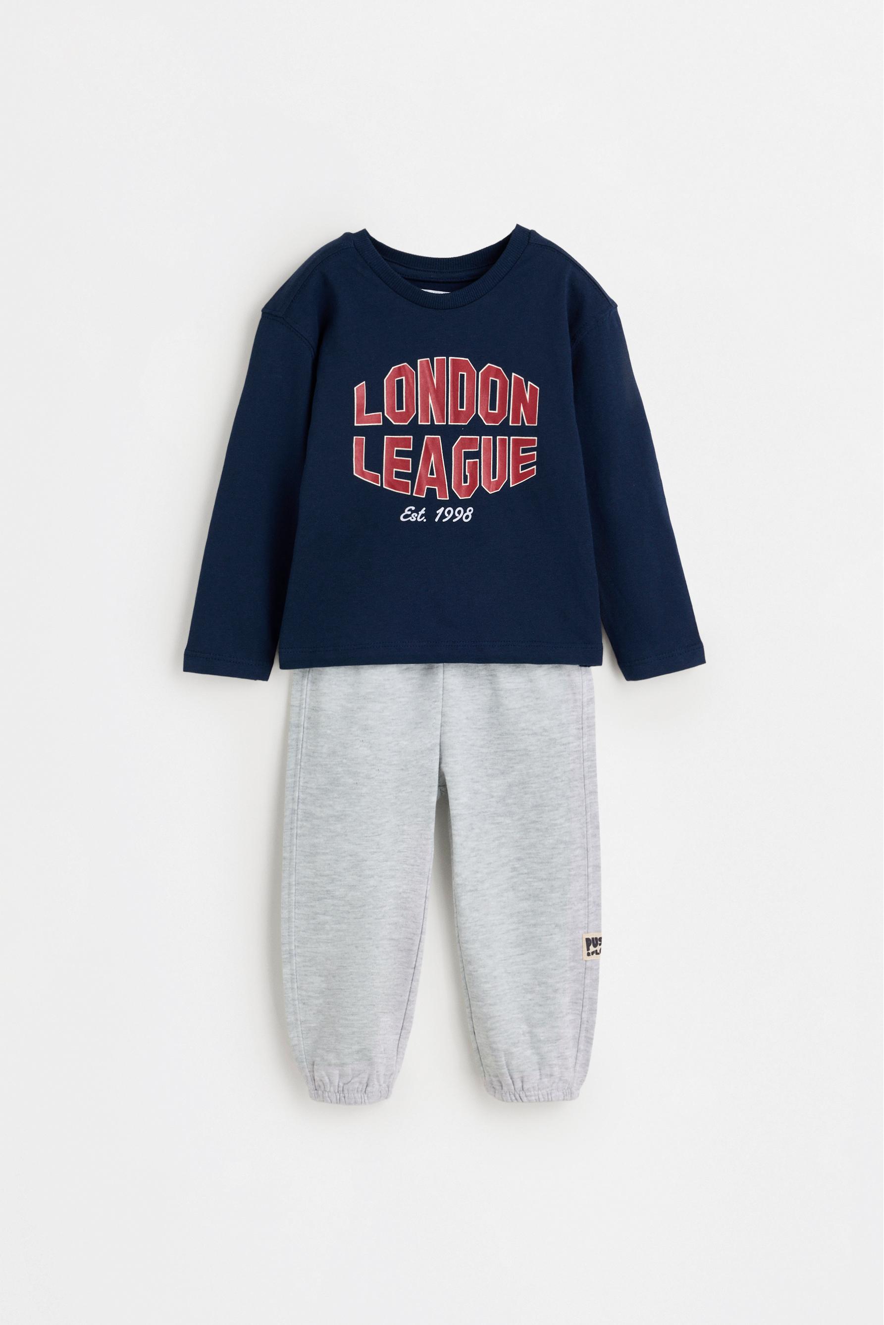 5-pack of T-shirt and fleece pants sets — NAVY