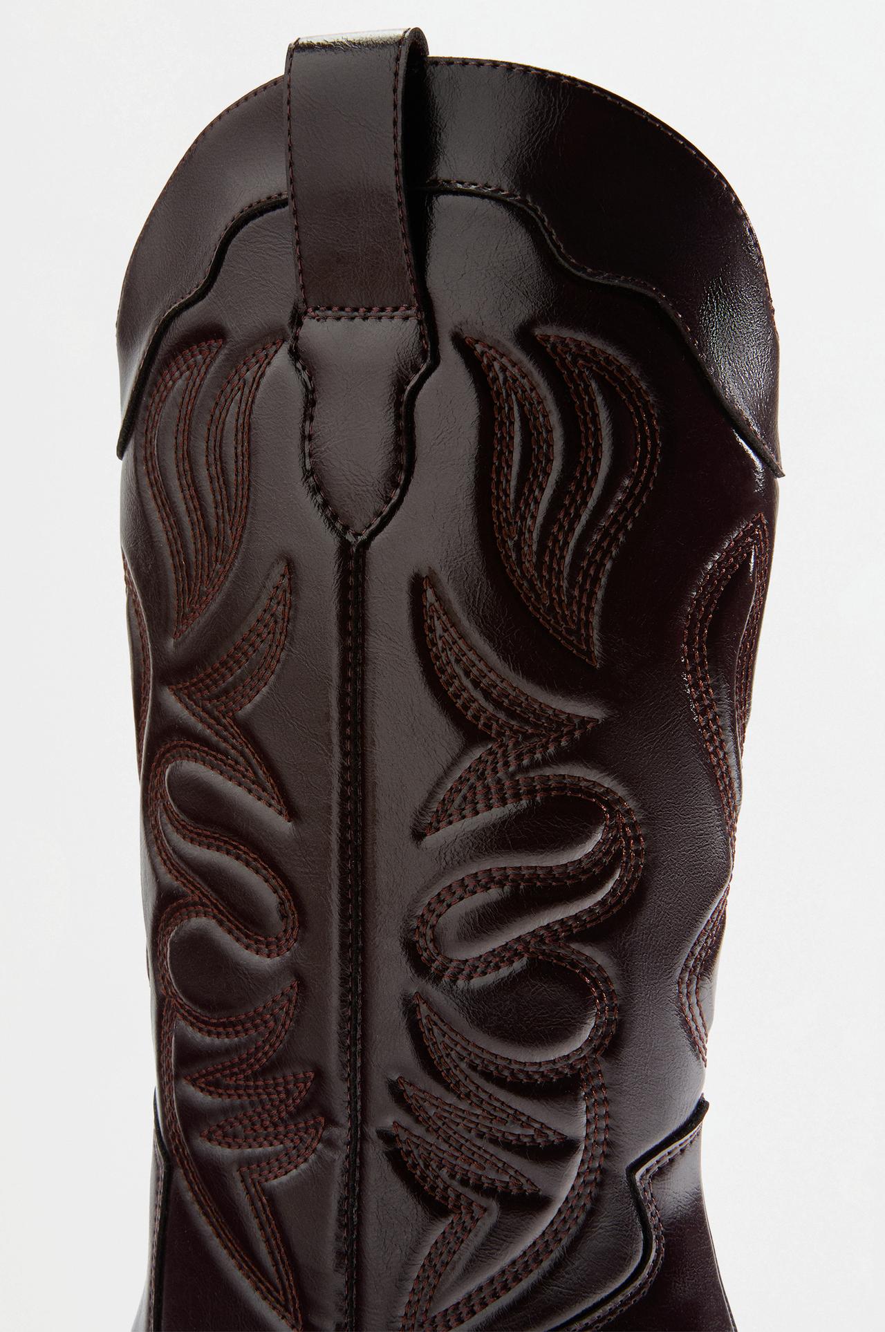 Cowboy boot — BURGUNDY